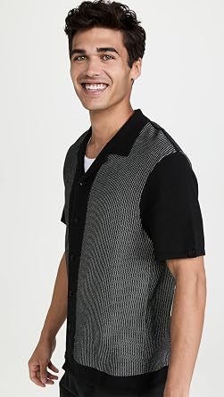 rag & bone Men's Harvey Knit Camp Shirt
