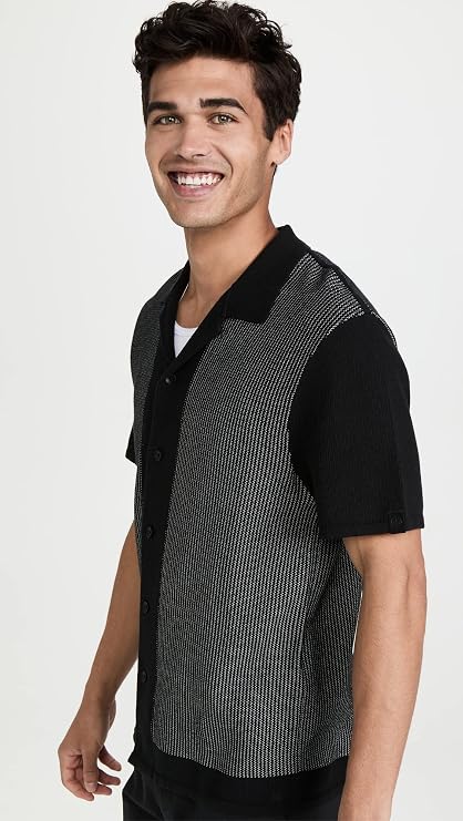rag & bone Men's Harvey Knit Camp Shirt