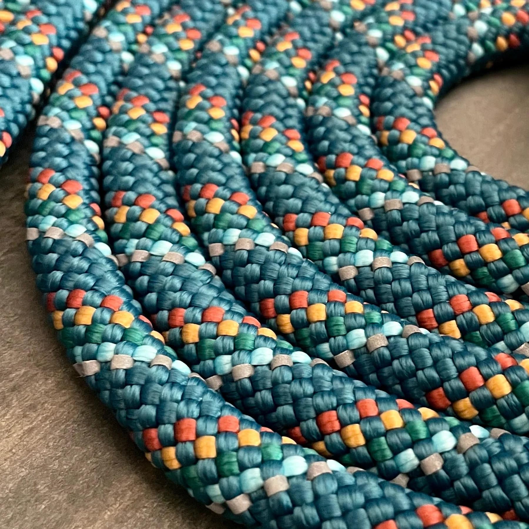 Wilderdog Correa de cuerda de escalada con mosquetón pequeño para perros pequeños y medianos, 5 pies, azul pacífico, 1 unidad