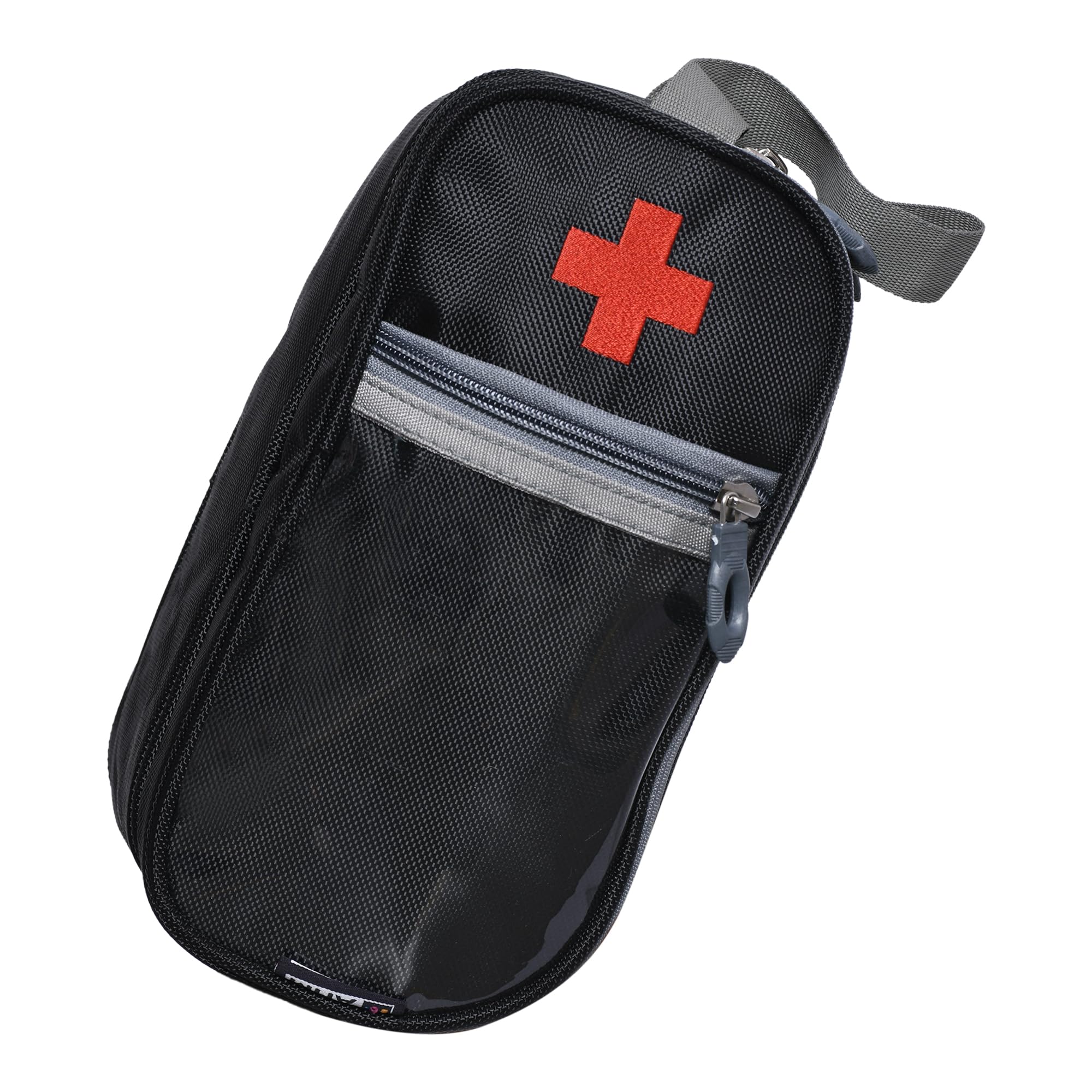 AHM Portable First Aid Kit Organizer(No Medicine Included) Emergency Survival kit Empty Case for Home Outdoor Travel Rescue, Medical Purpose Clinical Bag with Inner Divider (Black)