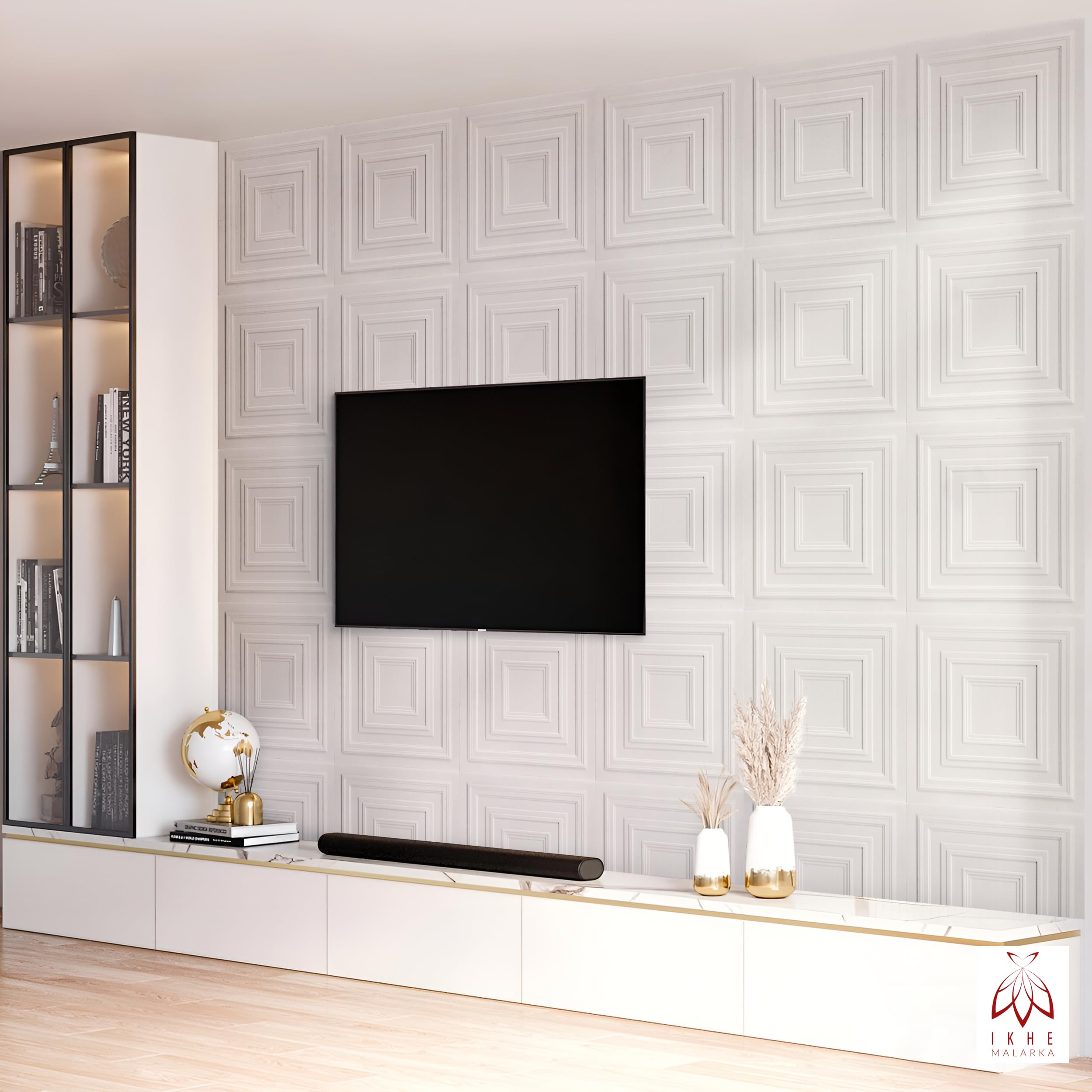 (100 pezzi) Pannelli in morbido polistirene, per soffitto e per pareti, 50x50 cm, decorazioni, soffitti - rivestimento, Polistirolo puro XPS spessore 3mm