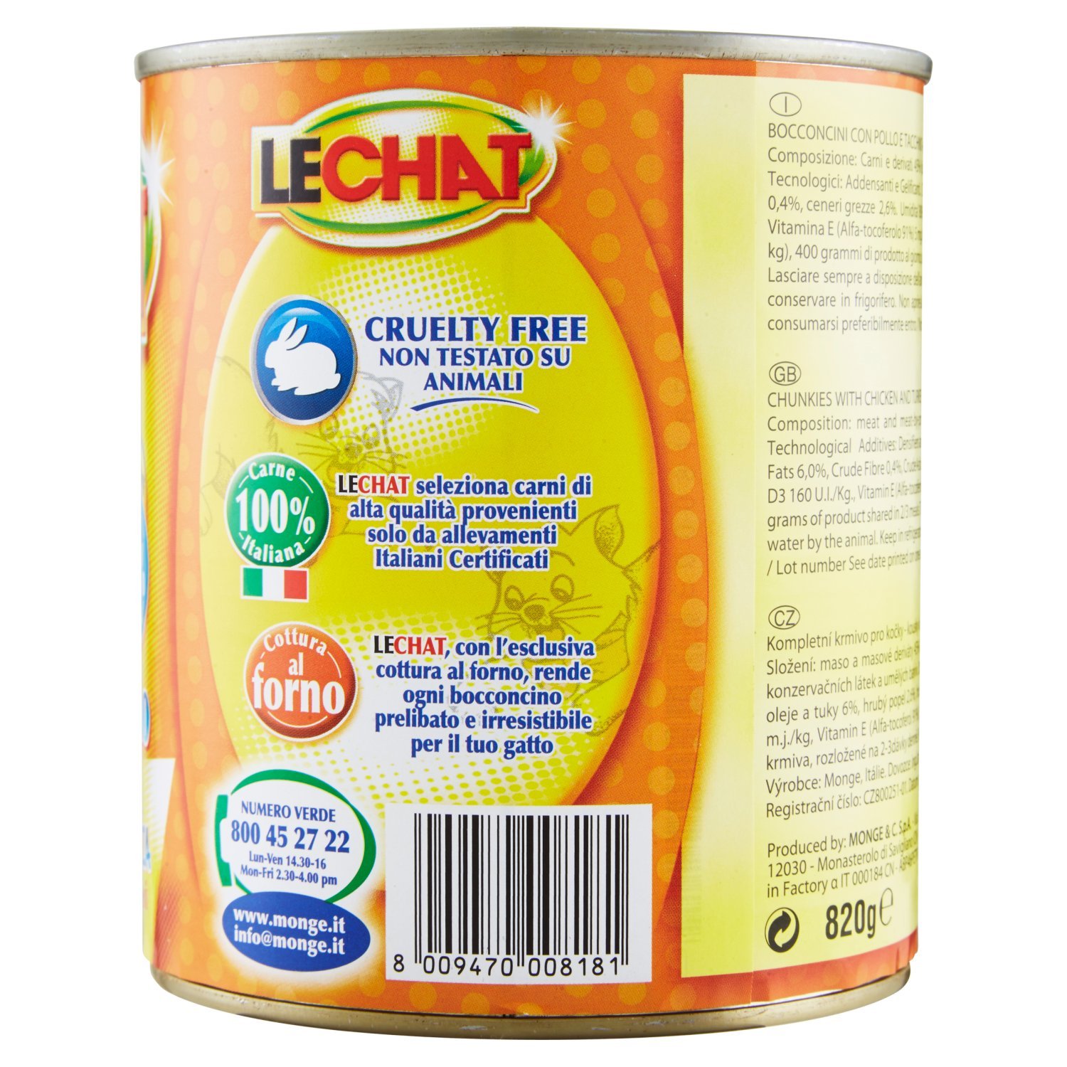 Lechat - Bocconcini, Con Pollo E Tacchino - 12 pezzi da 820 g [9840 g]