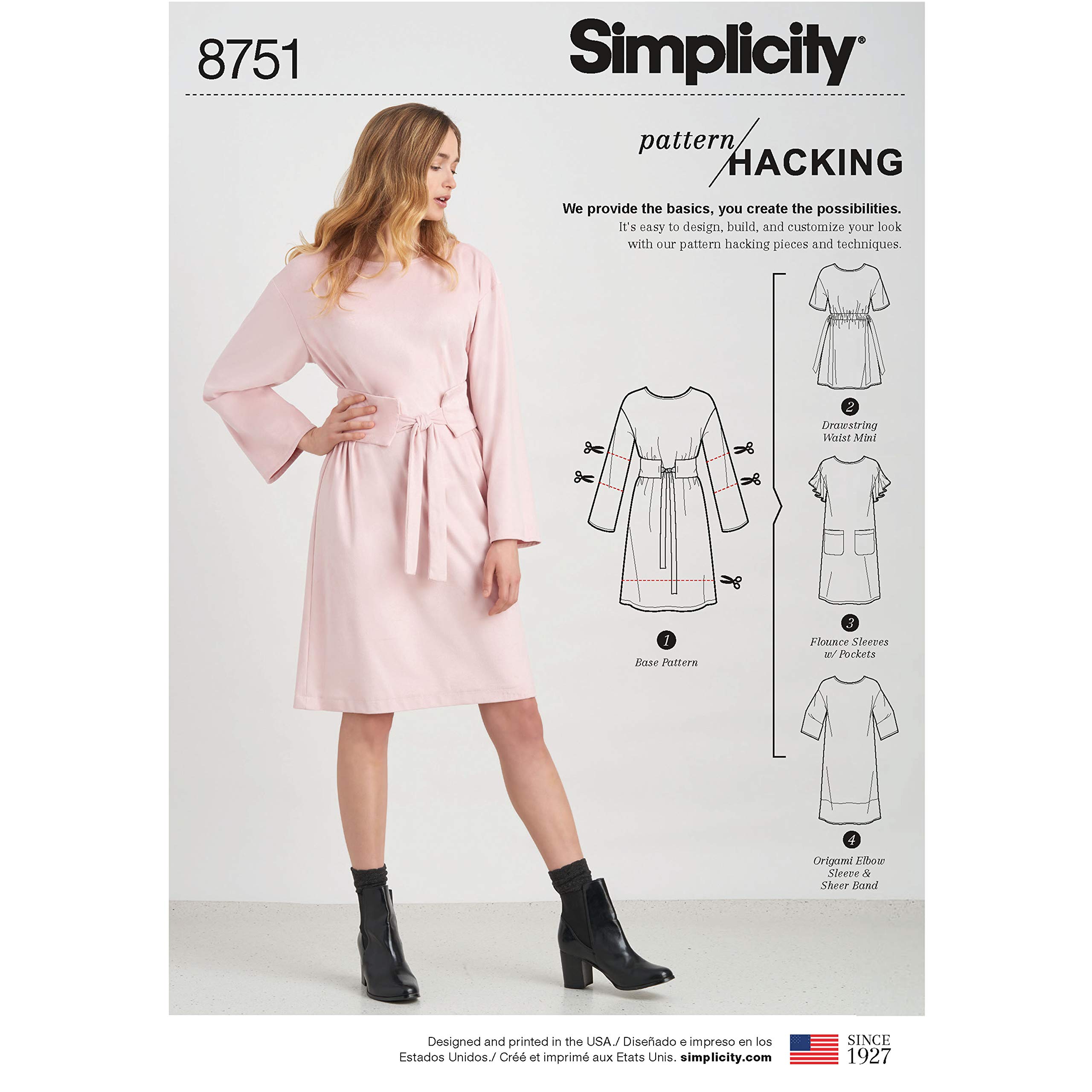 Patron de couture robe femme Simplicity H0212 options piratage taille A 4-26
