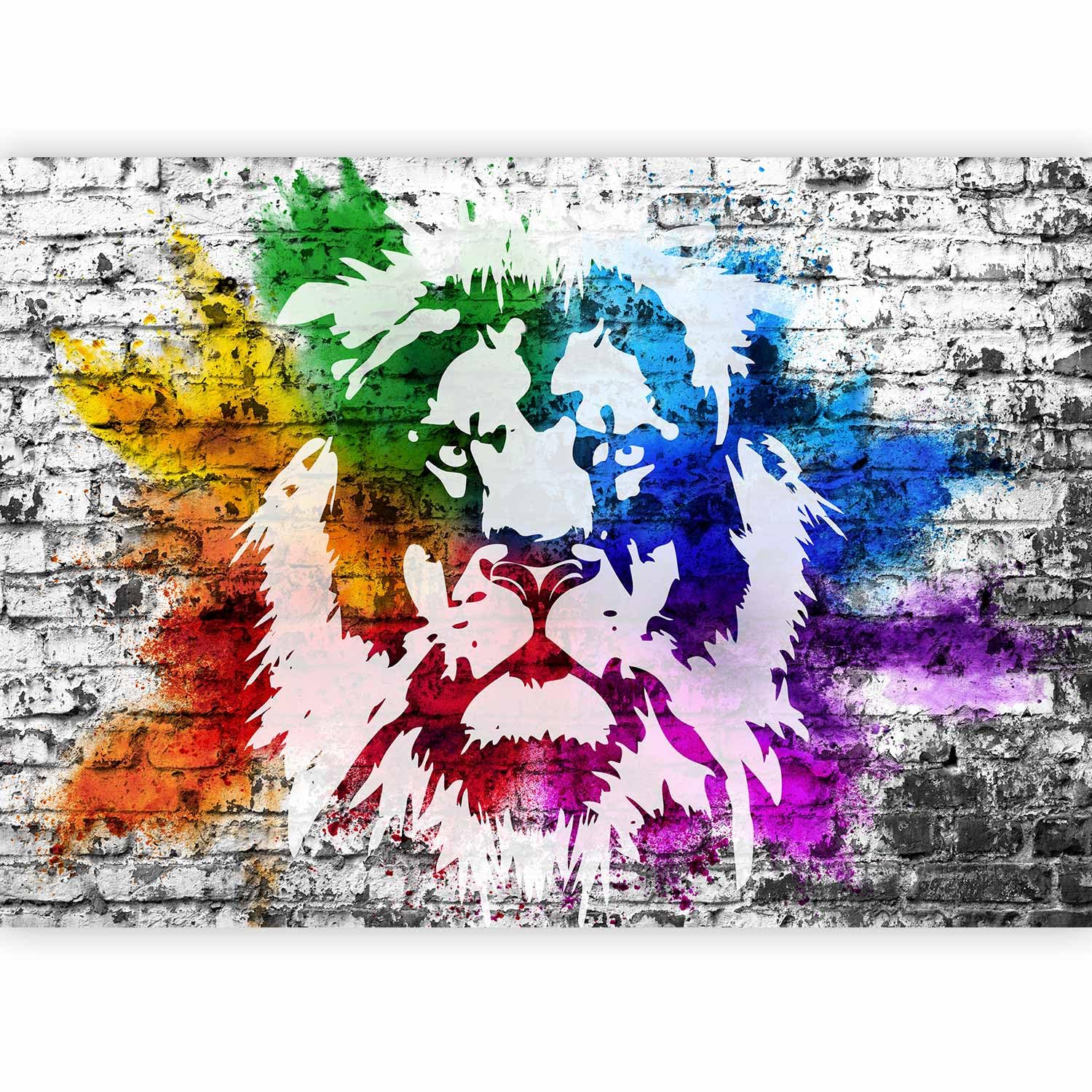 murando Fotomurales Leon Graffiti 350x256 cm XXL Papel pintado