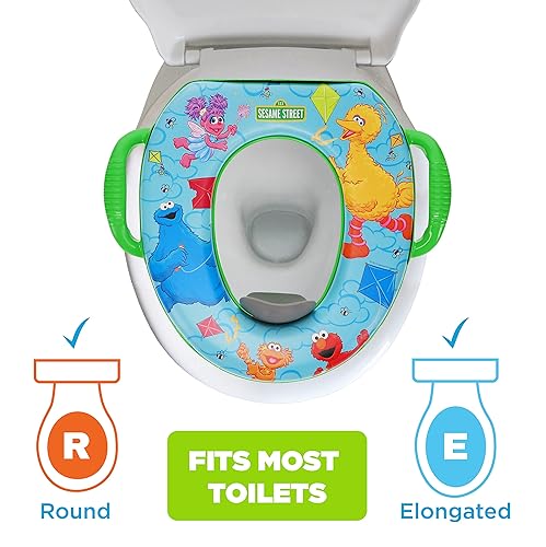 Miniatura 7 de Sesame Street "Let's Fly a Kite" Asiento suave para ir al baño y asiento de entrenamiento para ir al baño - Cojín suave, entrenamiento para ir al