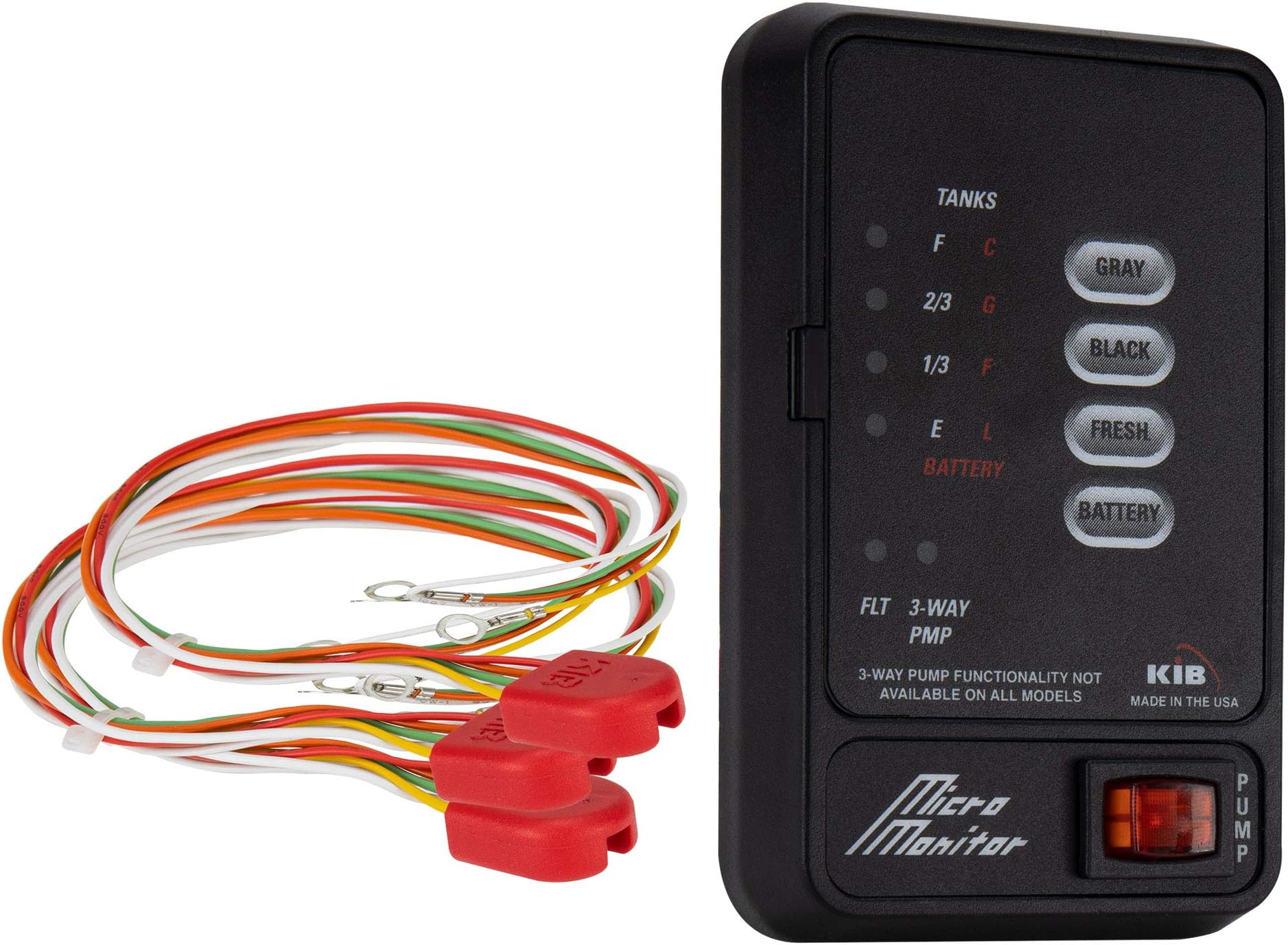 RecPro RV Tank Sensor Monitor Panel M21 | KIB Replacement | Panel Only | Fresh Water or Holding Tank Level Sensor (Black)