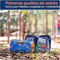 Vista 5 de KEEP>GOING - Kit infantil de primeros auxilios, para viajes, 130 piezas, botiquín para automóvil, hogar, bolso y pañalera, apósitos sin látex