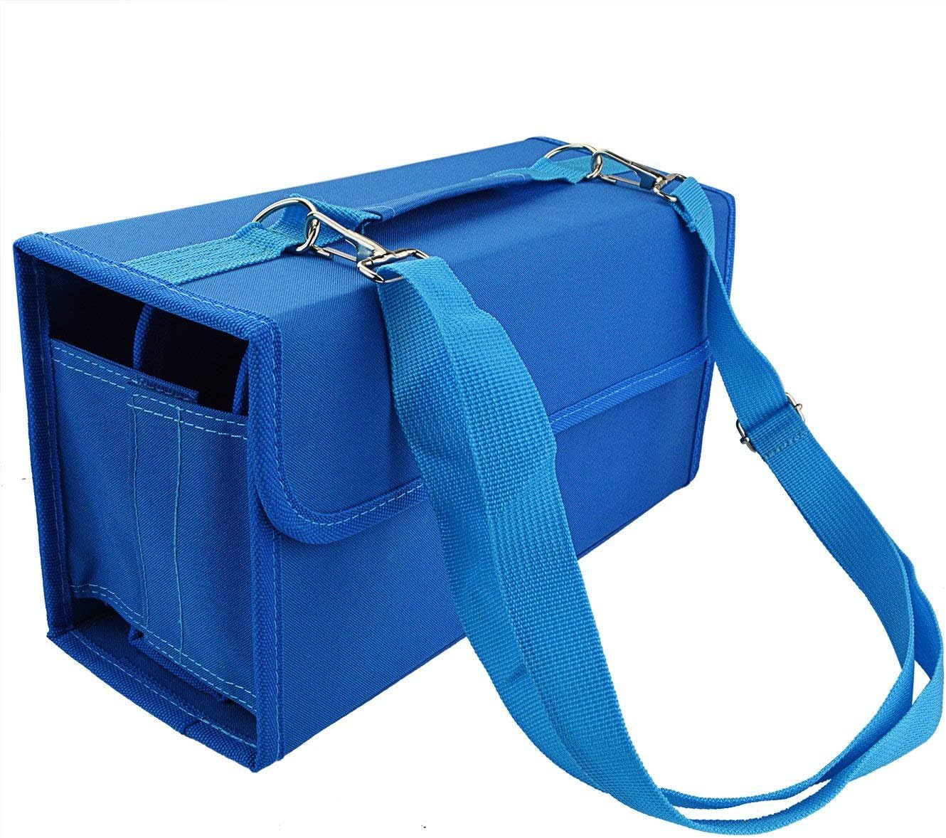 80 Slot Maker Pen Case Lipstick Case - Pistha Maker Case Holder Organization with Carrying Handle and Baldric for Primascolor Marker and Copic Marker, Liquid Highlighter, or Other Type Maker