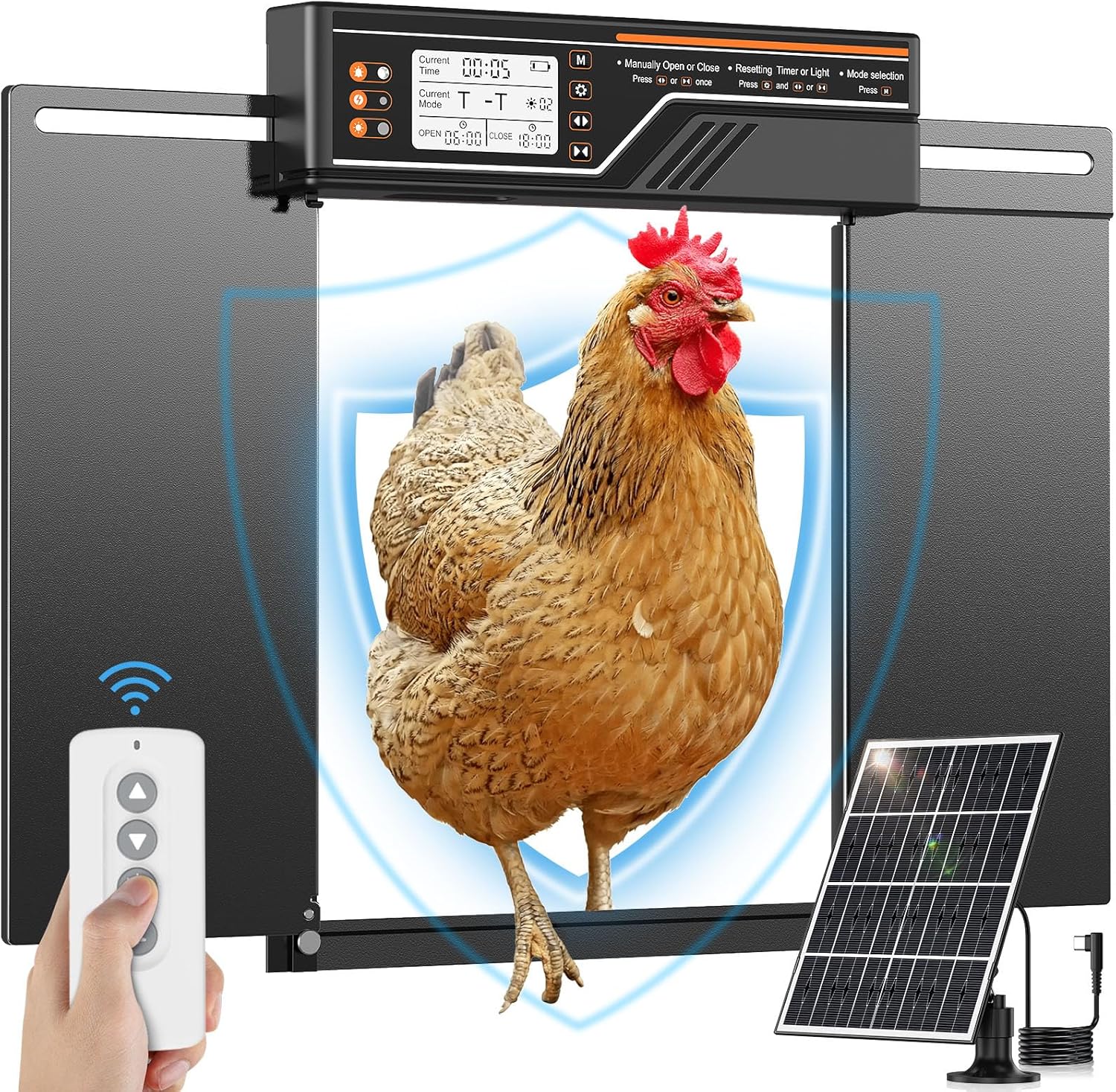 Large Automatic Chicken Coop Door with Solar Power