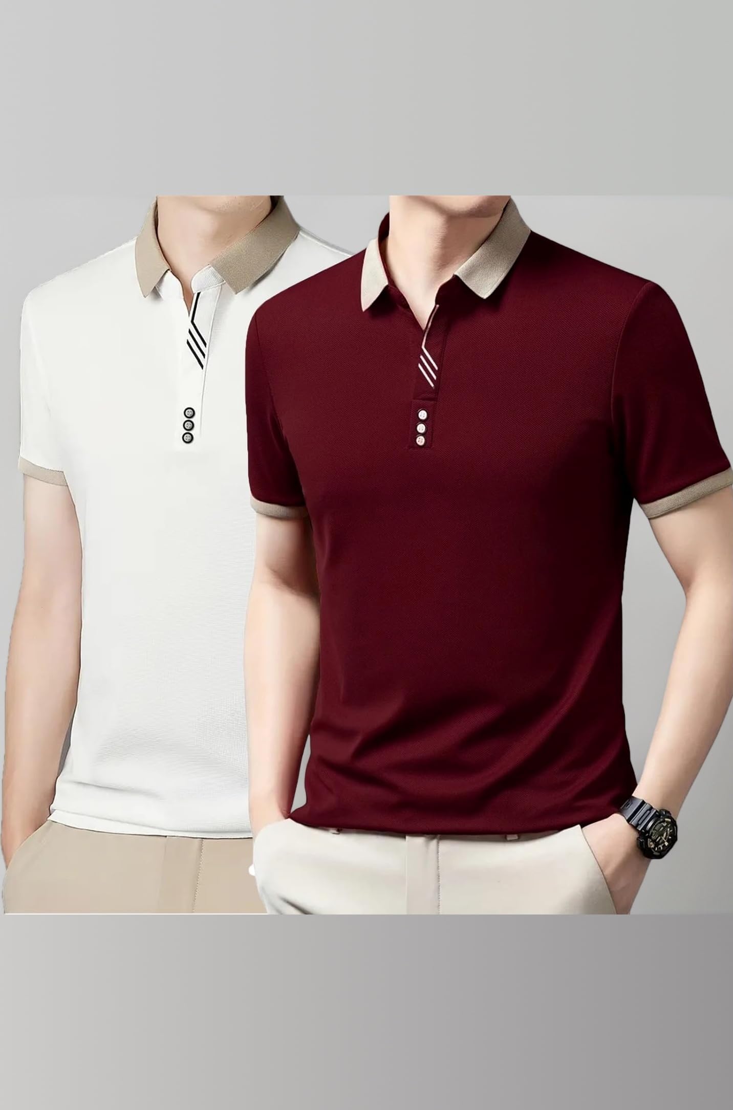 Lymio Polo T Shirt for Men || T Shirt for Man || Collar T Shirt Style Men (Packs Also Available) (Polo-55-58)