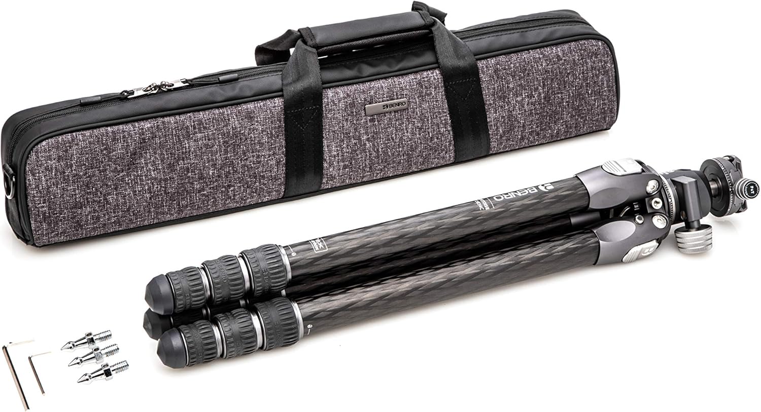 Benro Tortoise 3 Series Carbon Fiber Tripod Kit – 4-Section Columnless Tripod with GX35 Dual-Pan Ball Head, Arca-Swiss Plate & 39.7 lb Load Capacity for DSLR, Mirrorless & Video Cameras (TTOR34CGX35)