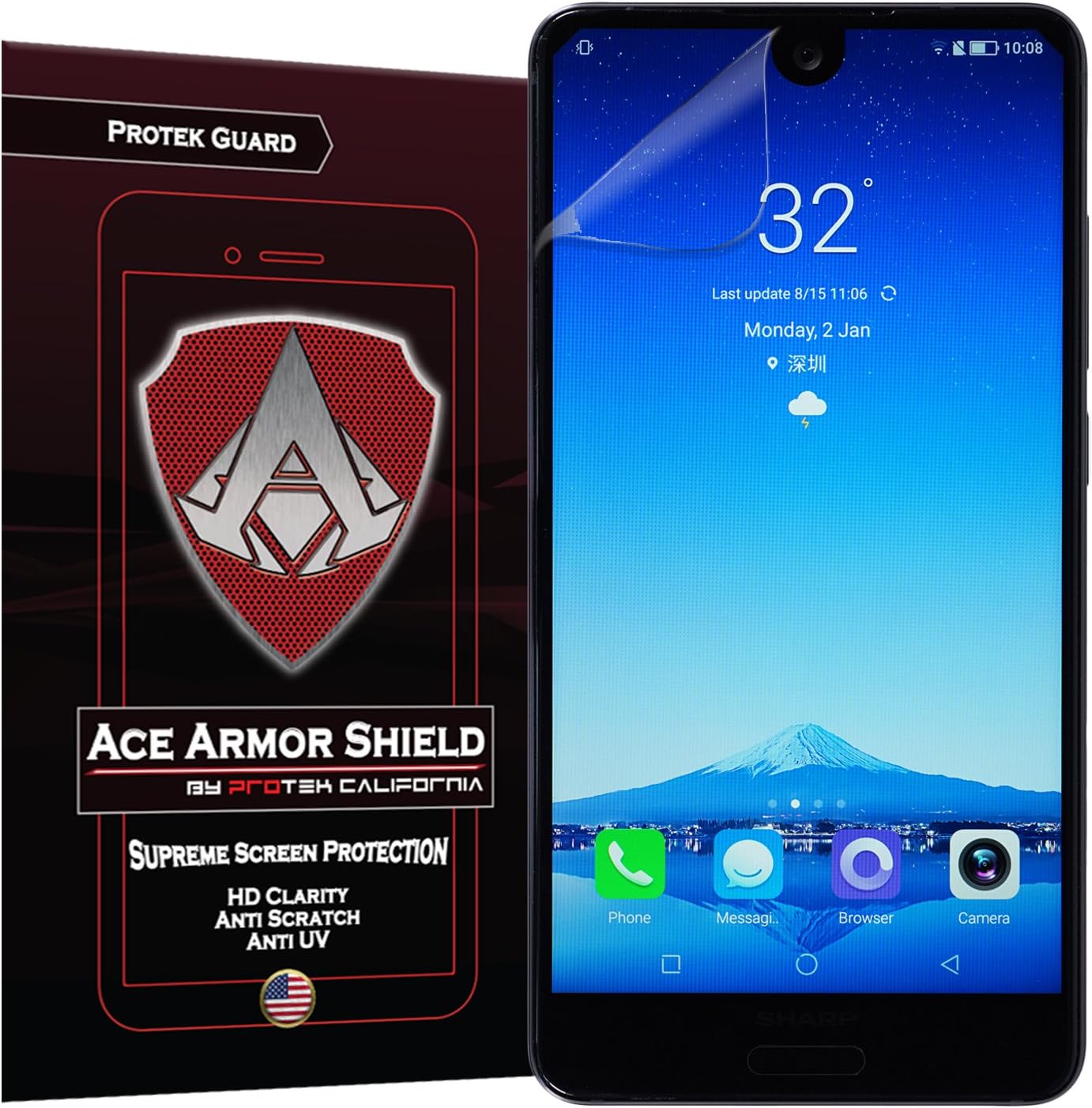 Ace Armor Shield Protek Guard (2 Pack) Screen Protector for
