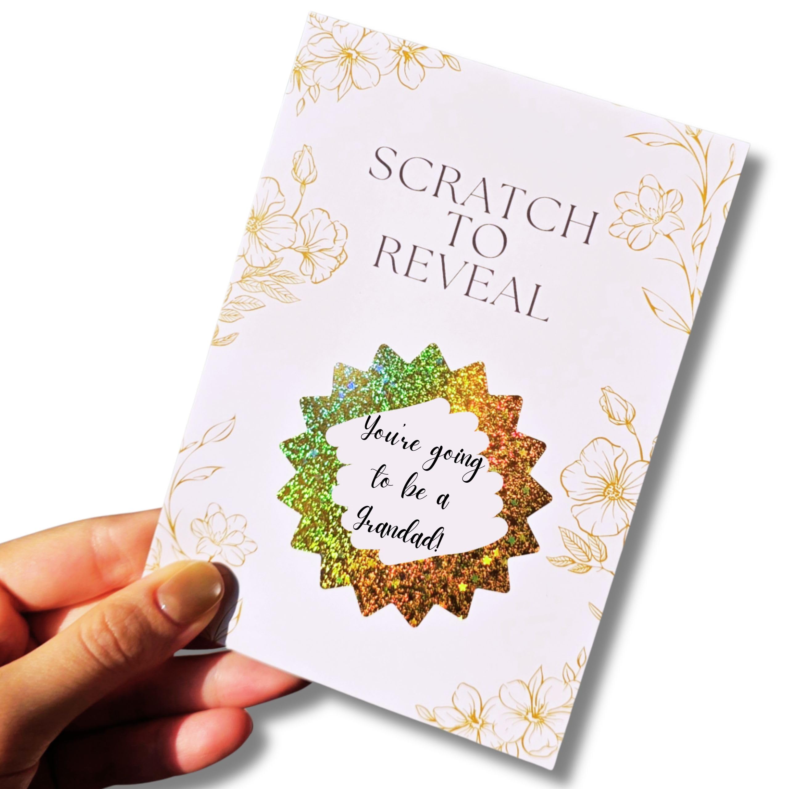 Set of 2 You're going to be a Grandad Scratch to Reveal Cards with Envelopes | Baby Announcement Ideas for New Grandparents Card | Baby Reveal for Grandad To Be | Pregnancy Announcement Ideas โ image 1