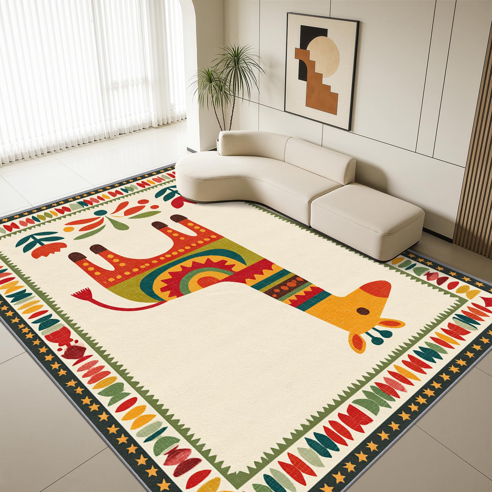 Mistela Giraffe Teppich 200x300 cm Bunt