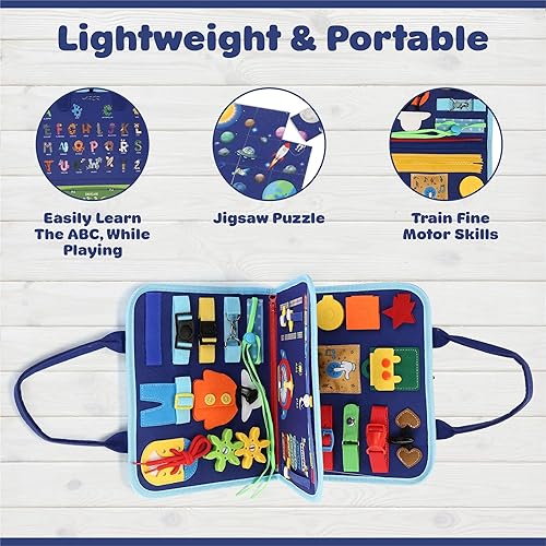 Miniatura 2 de Busy Board  Juguetes Montessori 26 en 1 para niños de 1 año  Libro ocupado atractivo e interactivo para niños pequeños de 1 a 3 años  Libro ocupado