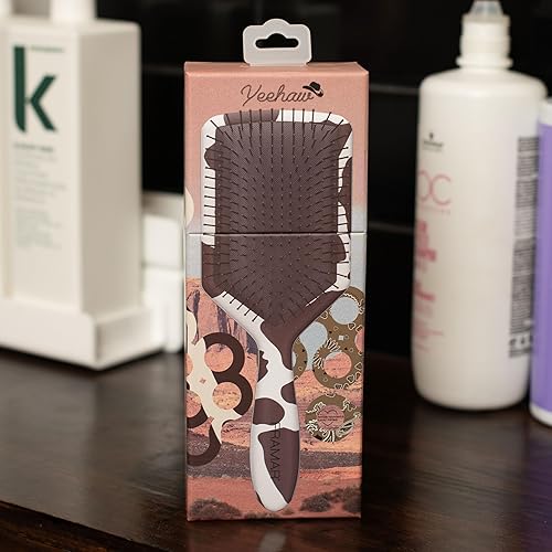 Miniatura 7 de FRAMAR Cepillo desenredante de pelo de pala, cepillo desenredante para mujeres, cepillo de pelo húmedo para niñas, cepillo desenredante de pelo,