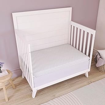 Dream On Me Holly 2-in-1 Mini Crib Mattress, Dual-Sided Infant & Toddler, Waterproof Cover, GREENGUARD Gold Certified, 38 x 24 x 3, Fits Mini & Select Portable Cribs, Not for Playards