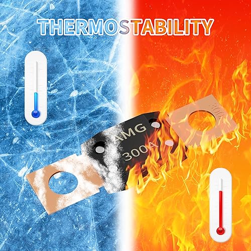 Vista 41 de Joinfworld 3 fusibles MEGA de 200 A, montaje de perno de alta corriente automotriz 200 Amp MEGA/AMG fusible para automóviles, camiones, vehículos