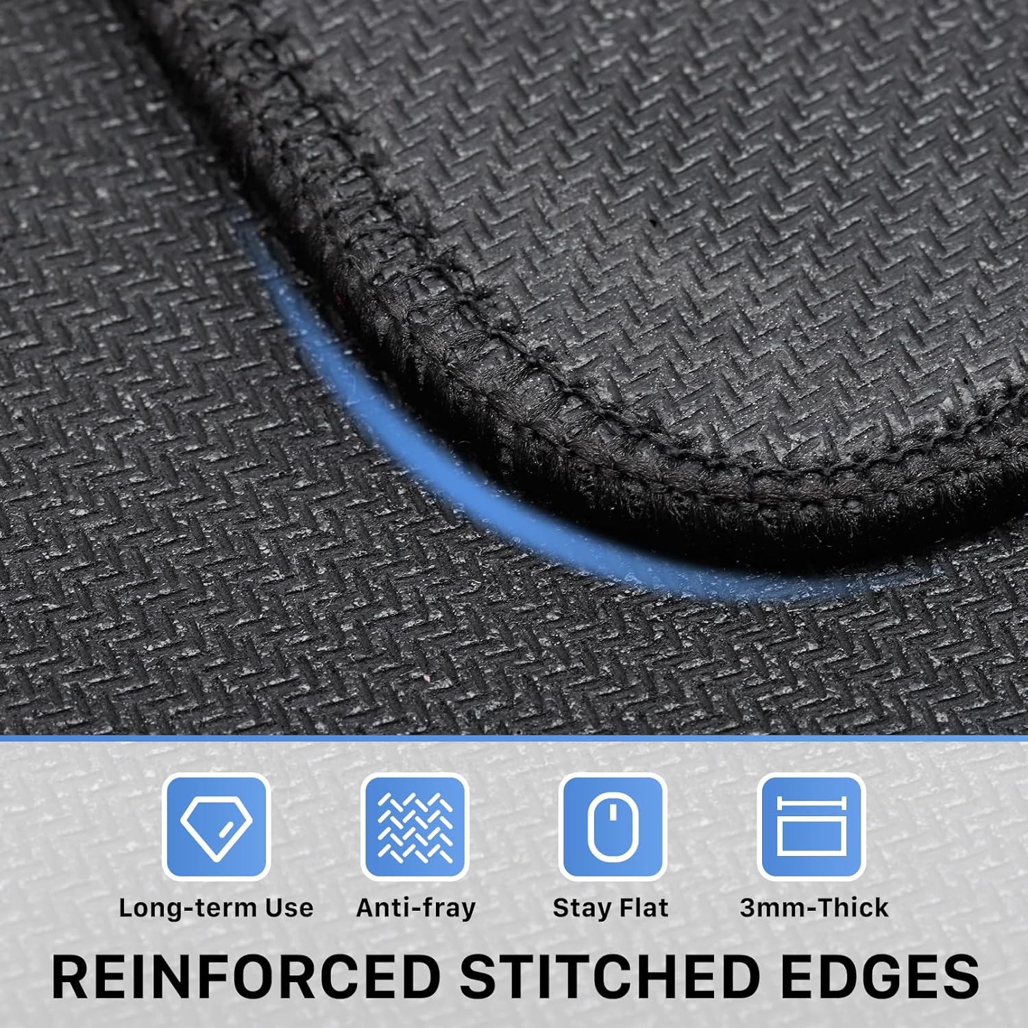 20 Pack Mouse Pad,Black Mousepads Bulk with Non-Slip Rubber Base,Premium Textured Mouse Pads with Stitched Edge for Computers,Laptop,Gaming,Office & Home,10.2x8.2 inch,3 mm Thickness