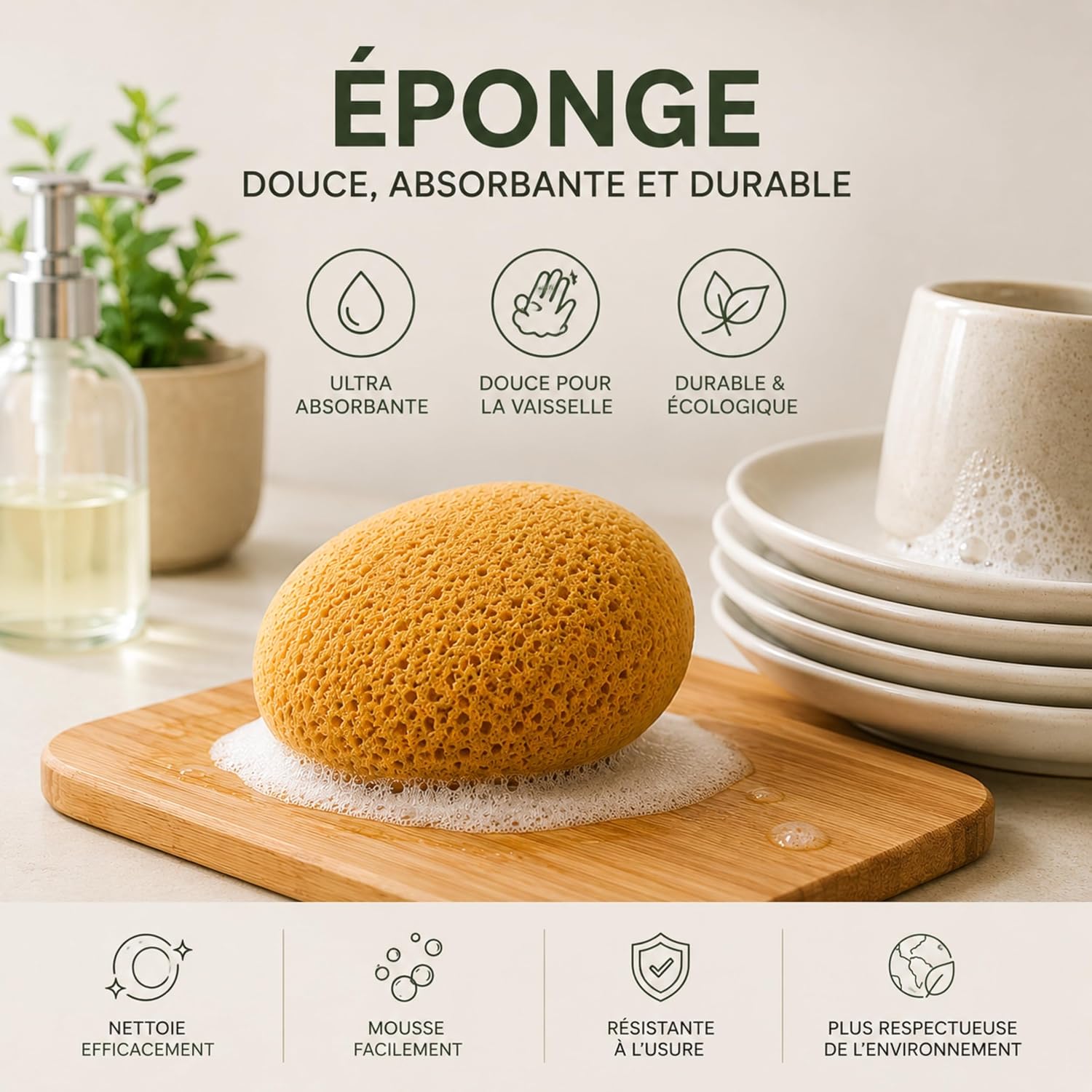 PARENCE. Washing Up Sponge XXL Ultra Absorbent - Giant Sponge - Cleaning Kitchen and Household