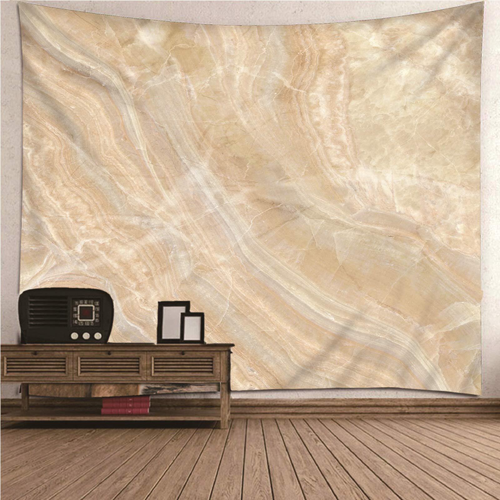 Tapiz de pared para salón KnSam lavable que cubre imperfecciones en mármol beis