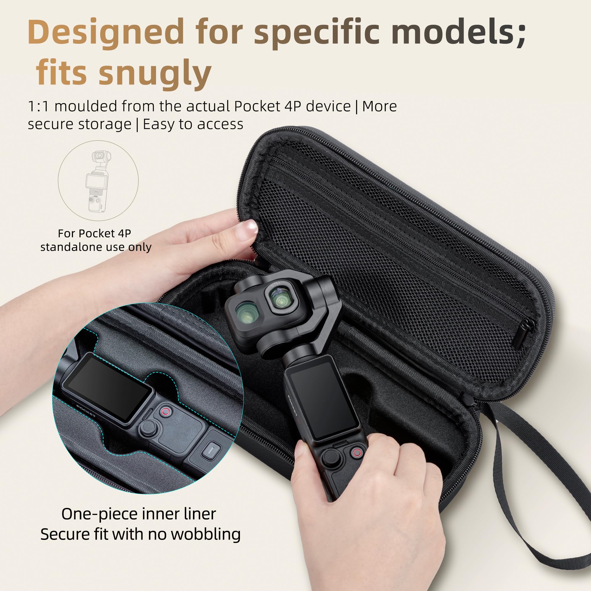 J*様 DJI Osmo Pocket ブラック キャリングケース付き Amazon | DJI Osmo Pocket 4P 用 収納ケース 小型 PU 防水 収納バッグ