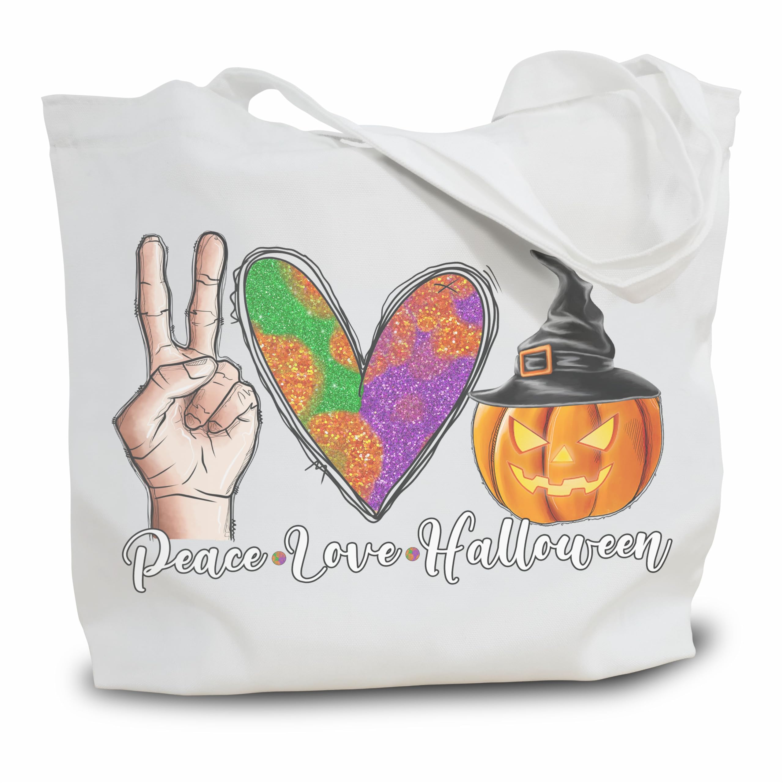 Nuckxy Groovy Canvas Tote Bag For Woman,Aesthetic Reusable Grocery Bags, Large Shoulder Bag, Gift For Woman