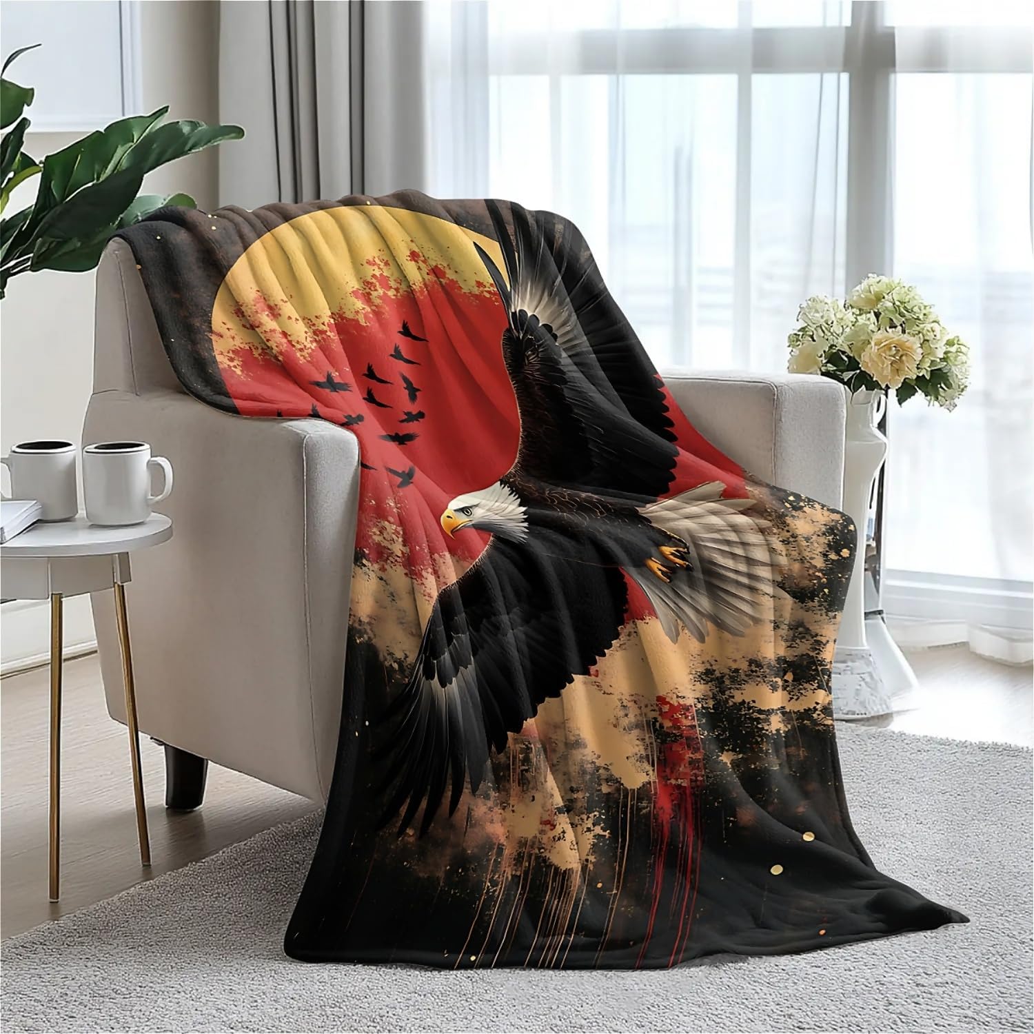 Eagle Blankets for Couch Sofa Bed Throw Blanket Super Soft Lightweight Warm Gift for Women Men Kids Indoor Home Decor 40X50in
