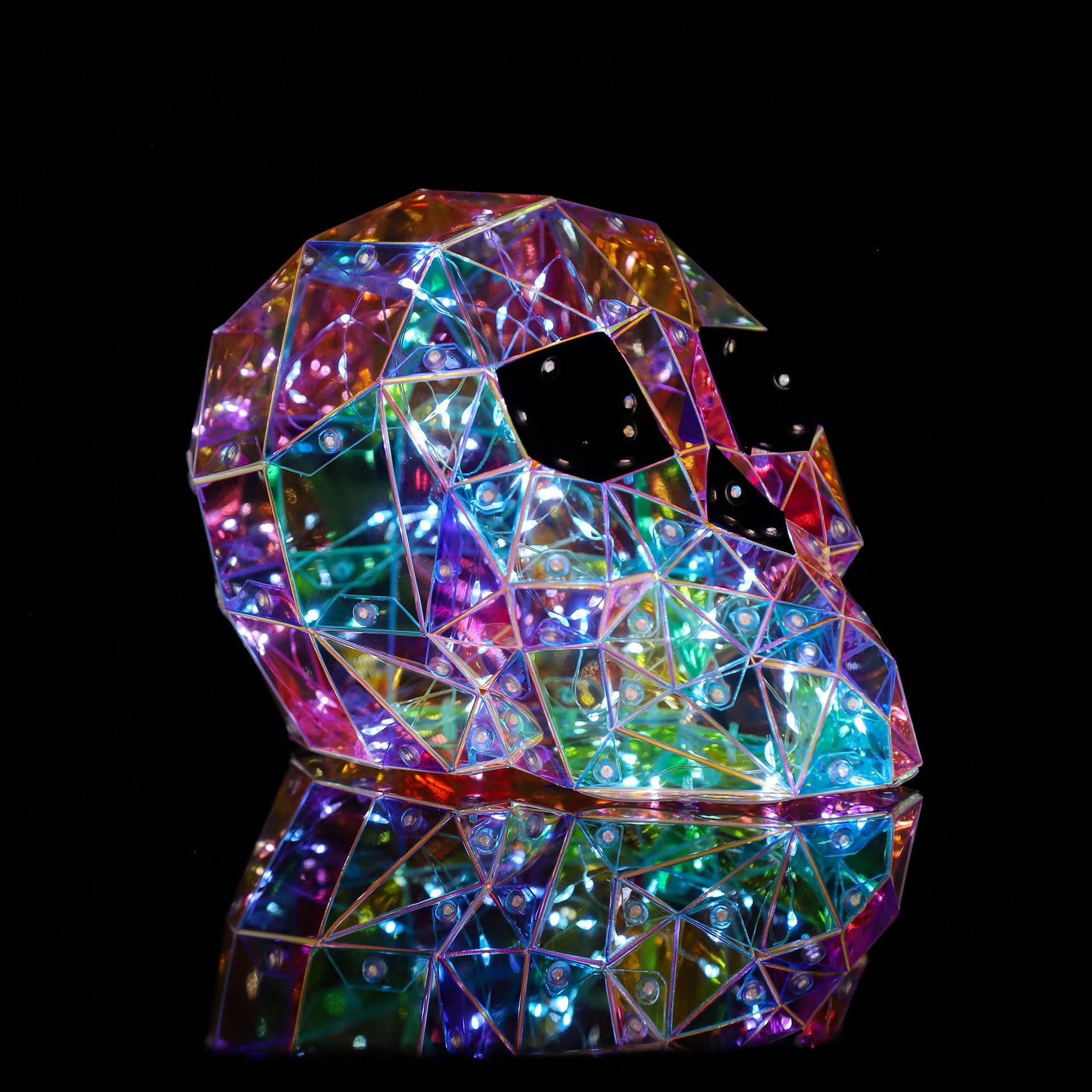 Crâne prisme LED lampe d'ambiance colorée pour salon mystique