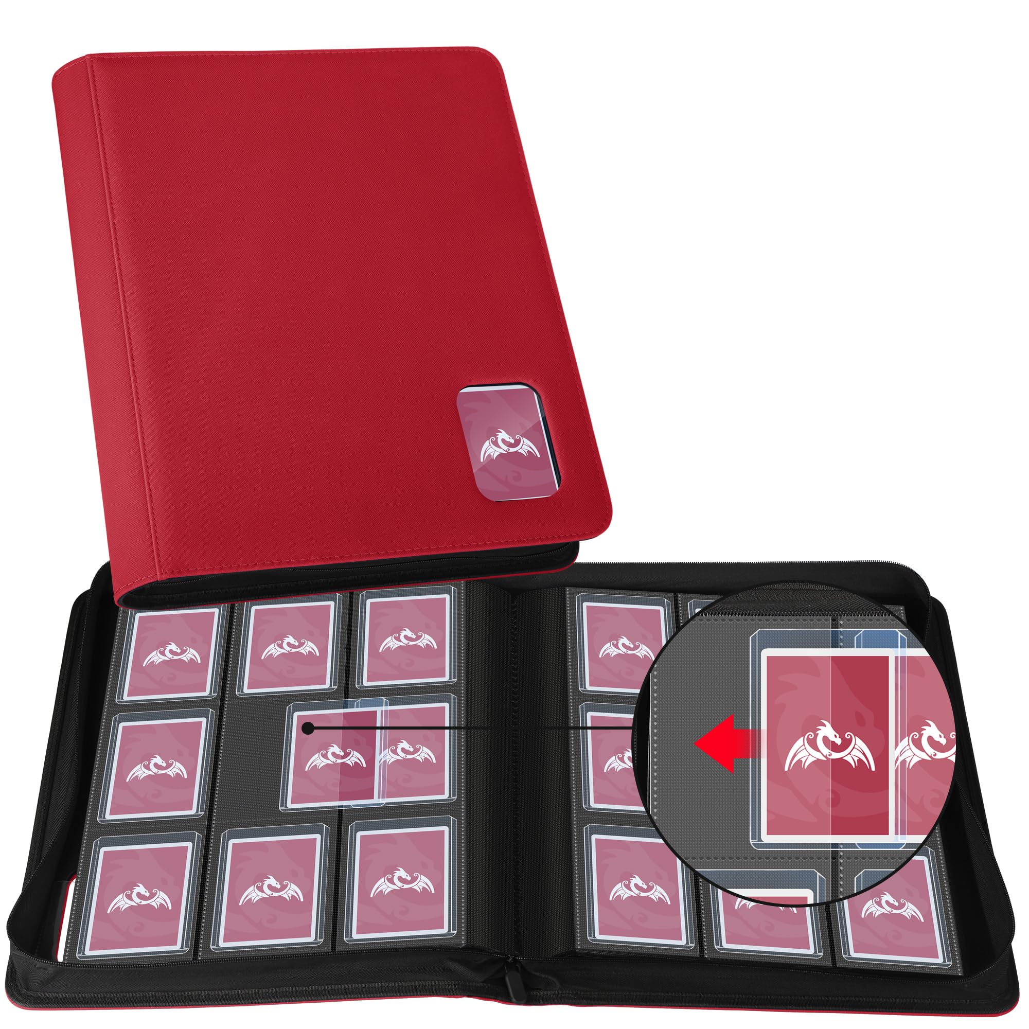 TCGPRO Toploader Binder mit Sichtfenster für 360 Karten in 3