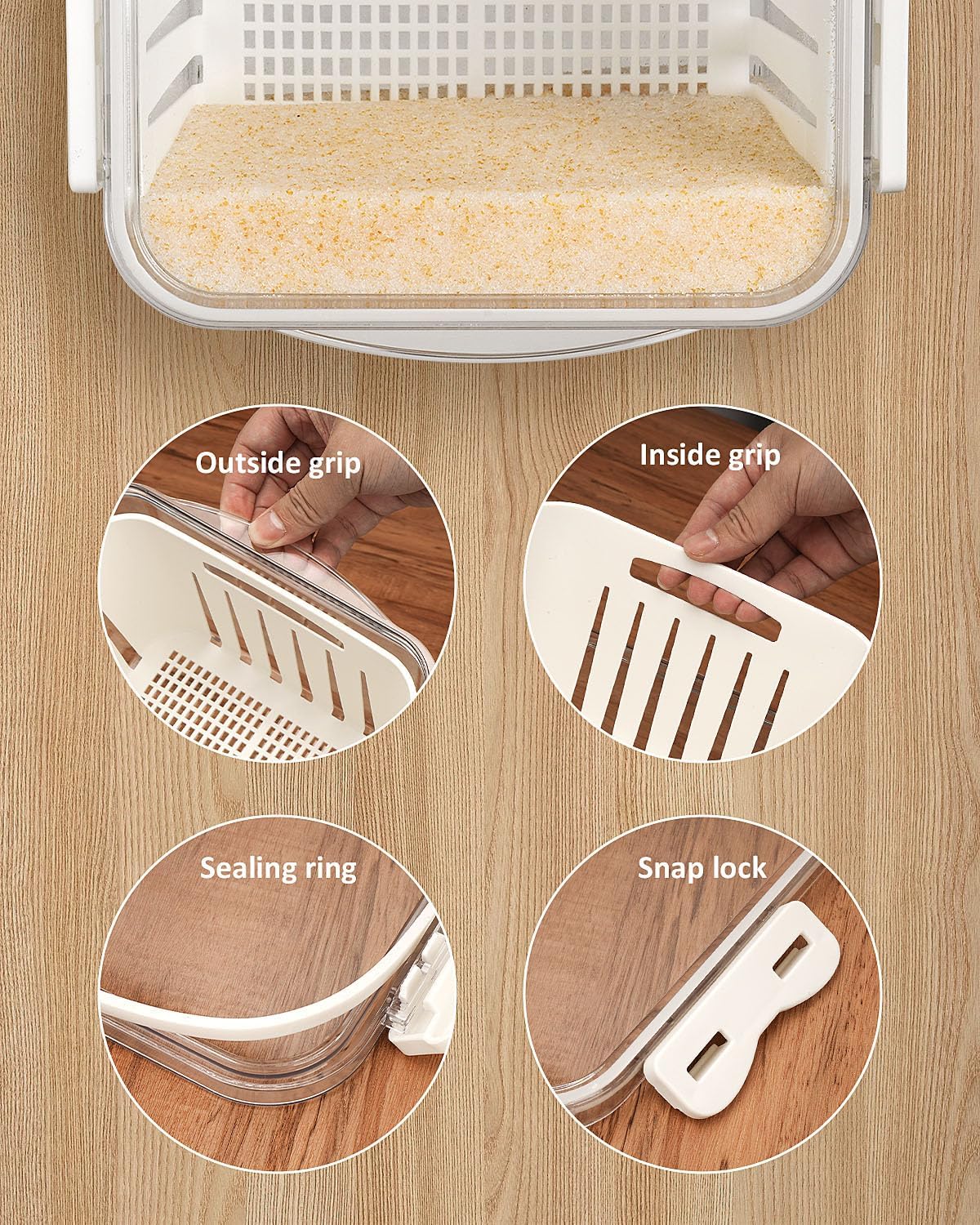 wisedry Silica Gel Flower Drying Container, One Step Retrieve Dried Flowers, 11.5''L X 7.7''W X 6''H Storage Box with Cleanup Mat, Erasable Pen & Adhesive Label (Silica Gel Crystals Not Included) - Image 8