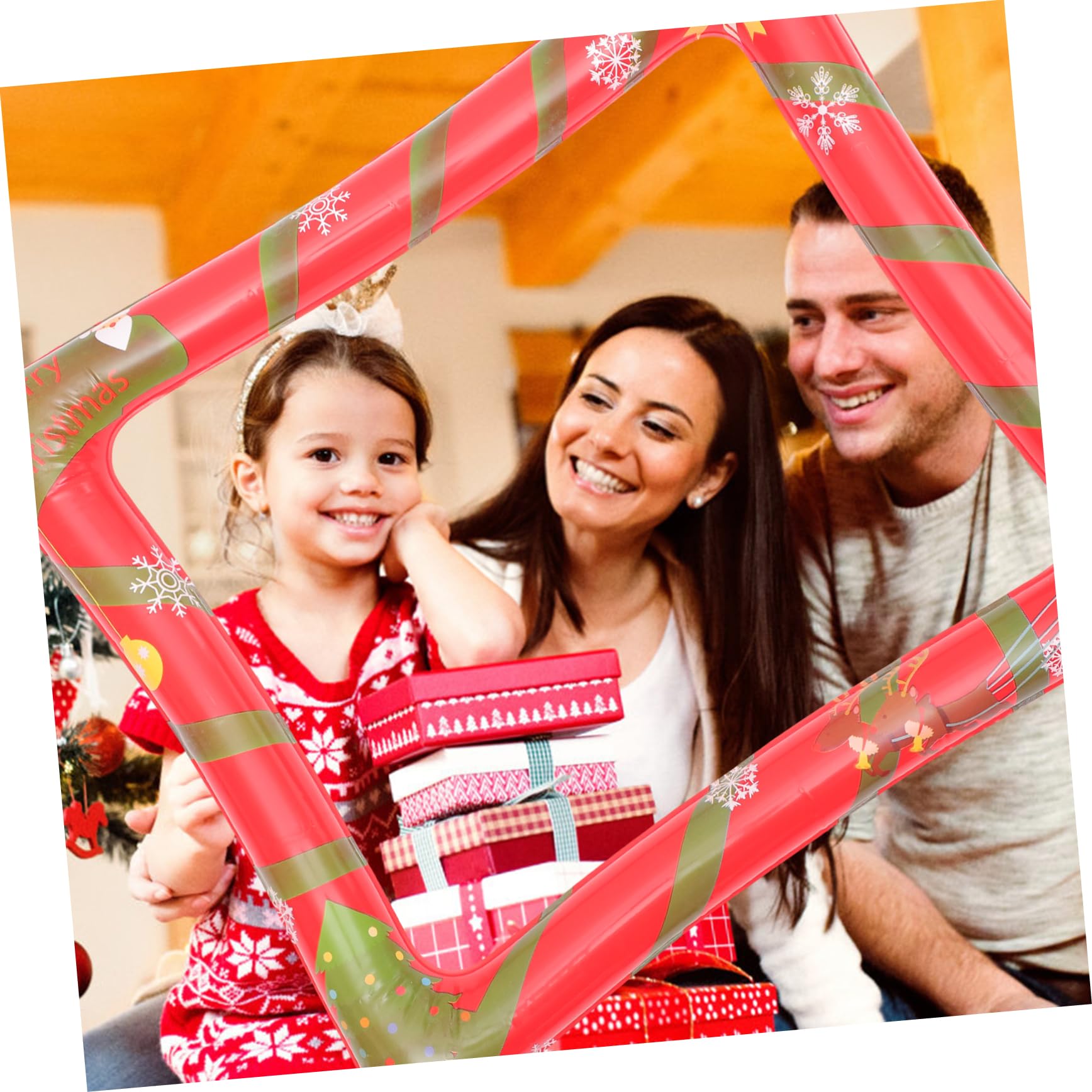 COLLBATH 2 Stück Aufblasbarer Bilderrahmen Für Weihnachts-Party Fotoautomaten-Requisiten Partyzubehör