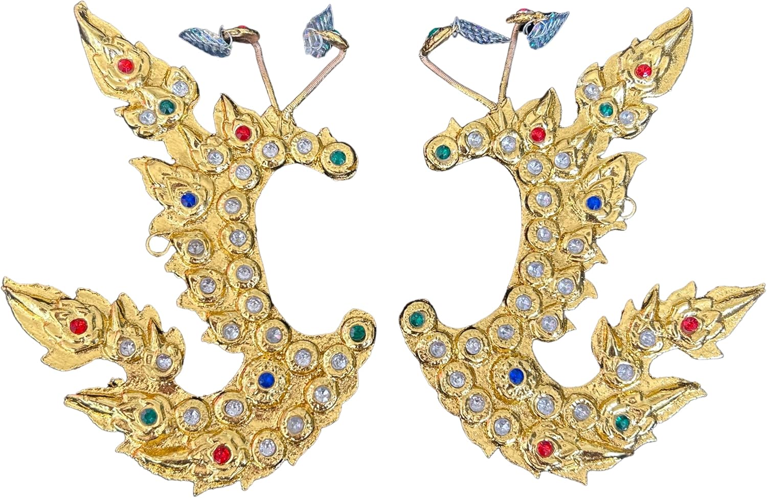 Thai Dance Gold Leaf Head Ear Jewelry KaanJeaek Traditional Thai Costume