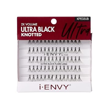 iEnvy KISS Ultra Black Individual Lashes Ultimate Volume 70 Individual Long Lashes False Lashes