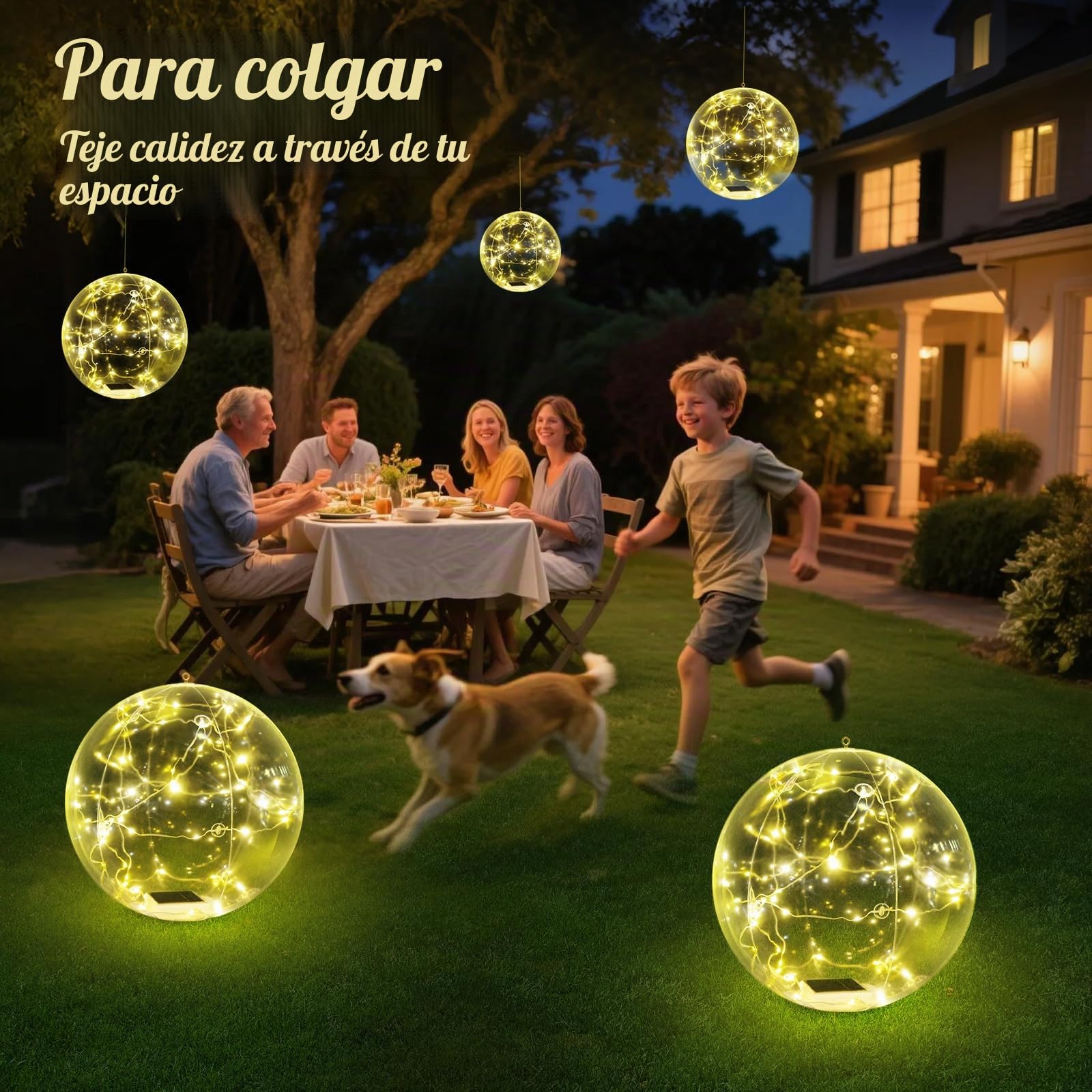 Askyli Luces solares flotantes para piscina, luz solar impermeable de 38 cm que flota, bolas de piscina con luz LED blanca cálida, luces solares de piscina de encendido/apagado automático para