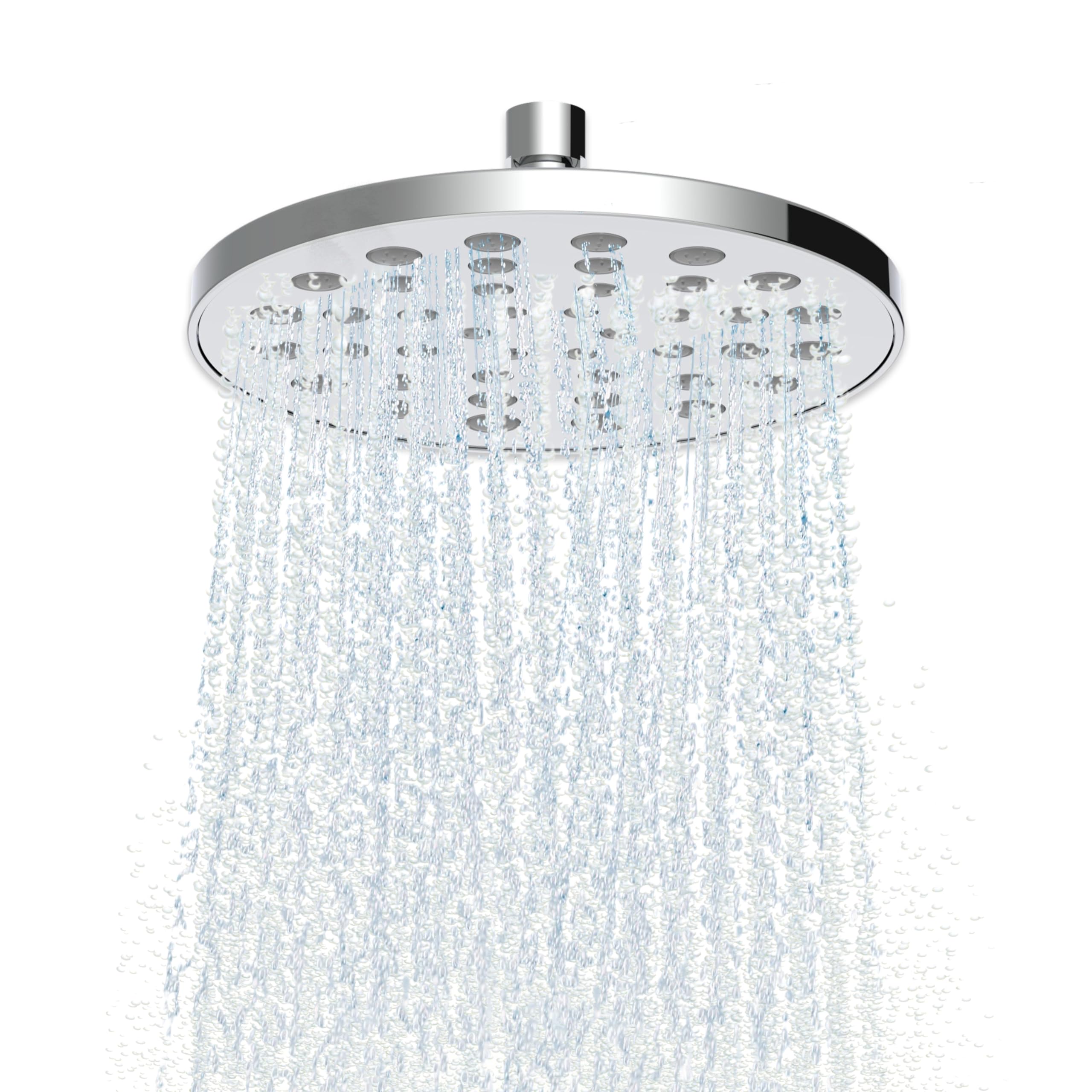 Aqualona Chrome Aqualona® Lilypad Fixed Shower Head - Rub Clean Technology - Easy Installation - Finish - Standard Bsp Connection - (Lilypad)