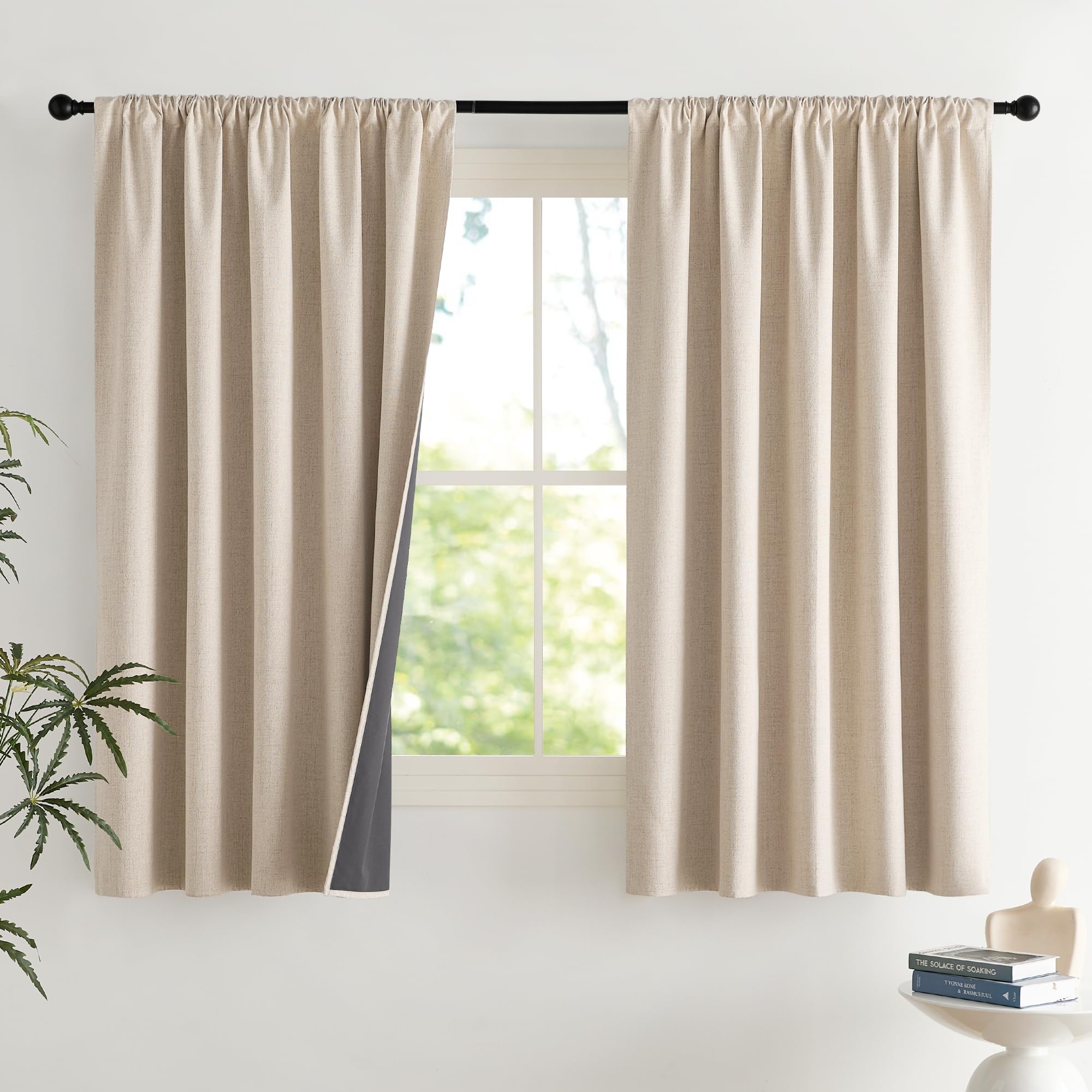 NICETOWN 100% Blackout Short Curtains