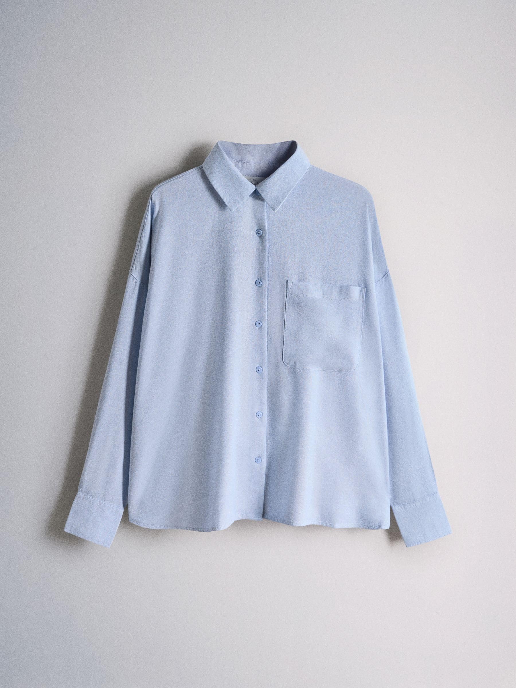THE SET Damen Langarmshirts mit Knöpfen und Leinenanteil, 2er-Pack