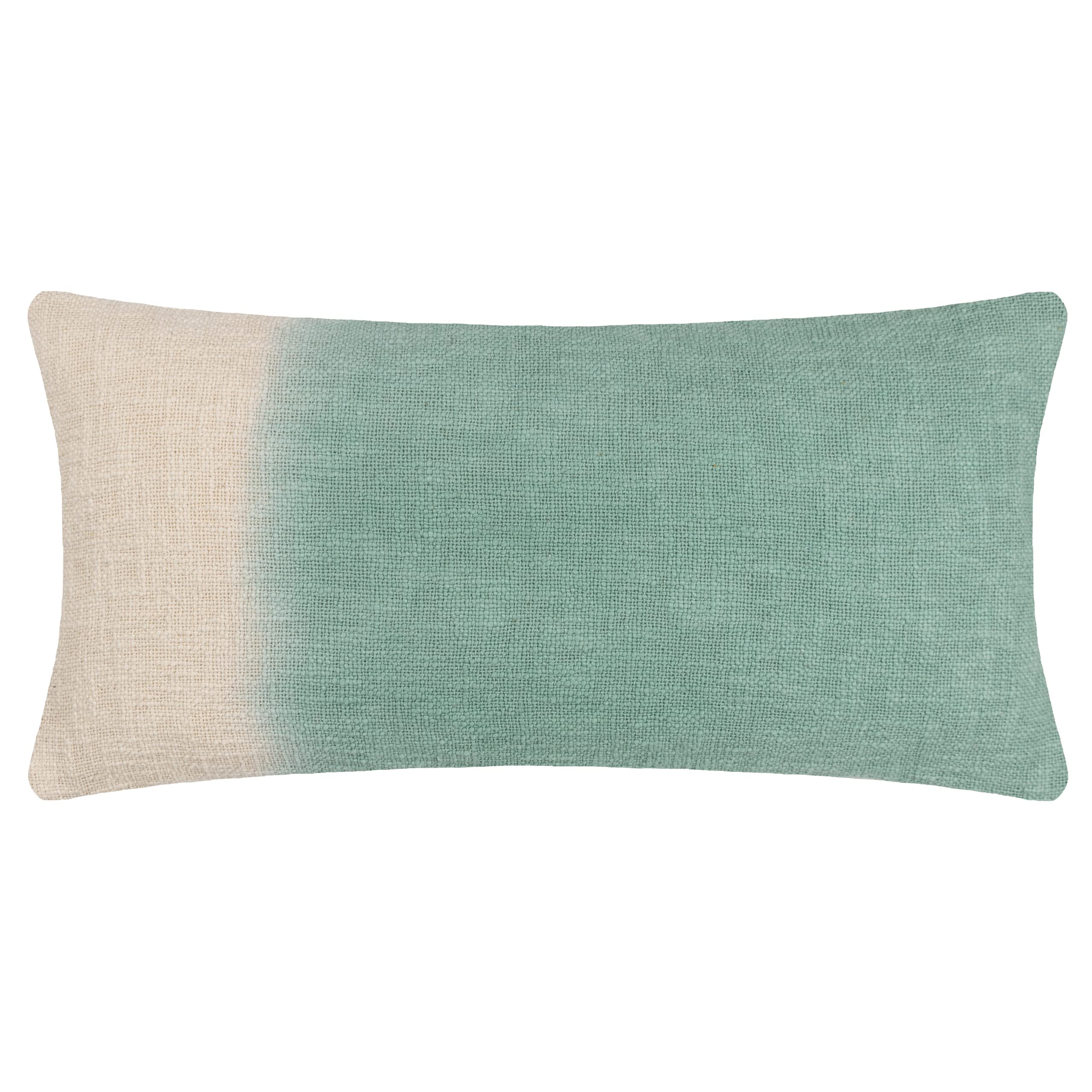 furn. - Rectangular Cushion - Eucalyptus Dip Dye - Cotton
