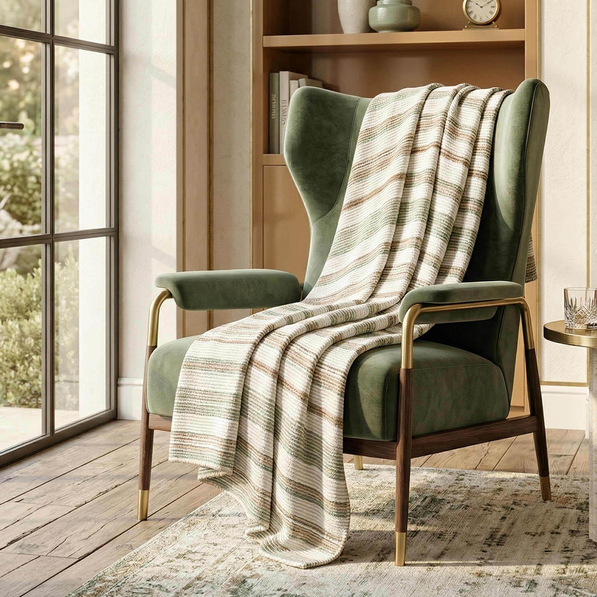 Rugs Haven Evium Bed Throw Cotton Blanket, Luxury Soft & Breathable Lightweight Reversible Bedspread Large Throws for Sofa Settee Couch (King (200 x 240 cm)