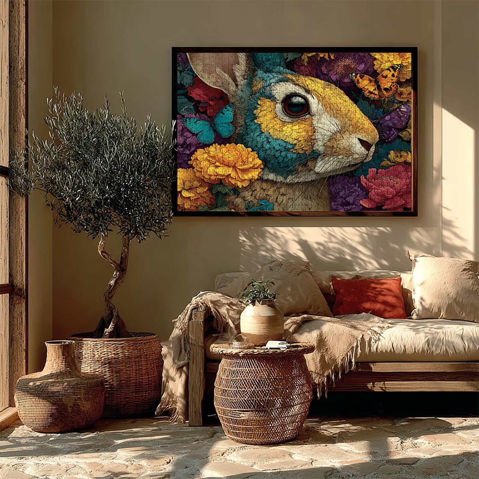 Puzzle Arte con Scatola Animale, Farfalla Puzzle Legno 5000 Pezzi Adulti 156x105cm, Attività di Intrattenimento ad Alta Difficoltà, DIY Classici Gioco, Jigsaw Per Tutta La Famiglia, Regalo, F-8611