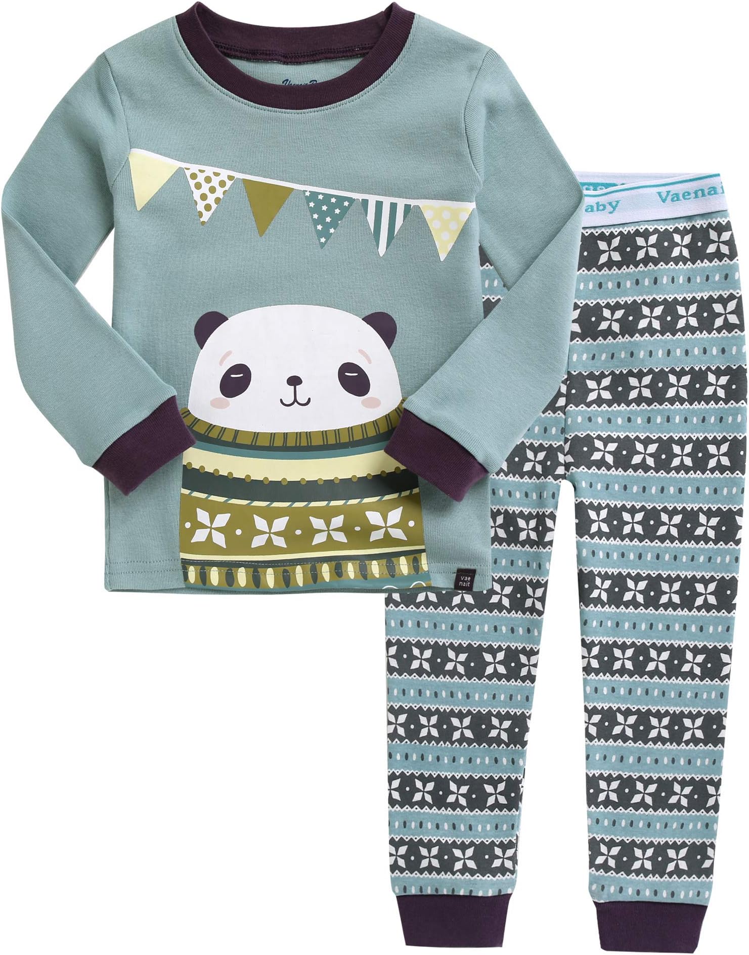 VAENAIT BABY Toddler Kids Junior Girls Boys 100% Cotton Dinosaur Mermaid Pajamas Sleepwear Pjs