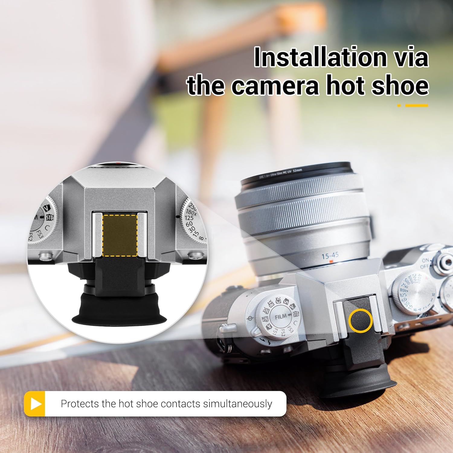 JJC Soft Rubber Eyecup Eyepiece for Fuji Fujifilm X-T50 XT50 Mirrorless Camera, X-T50 XT50 Eye Cup Viewfinder Cover, Not Affect The Use of LCD Screen, Comfortable Eyeglass Wearers - Image 4