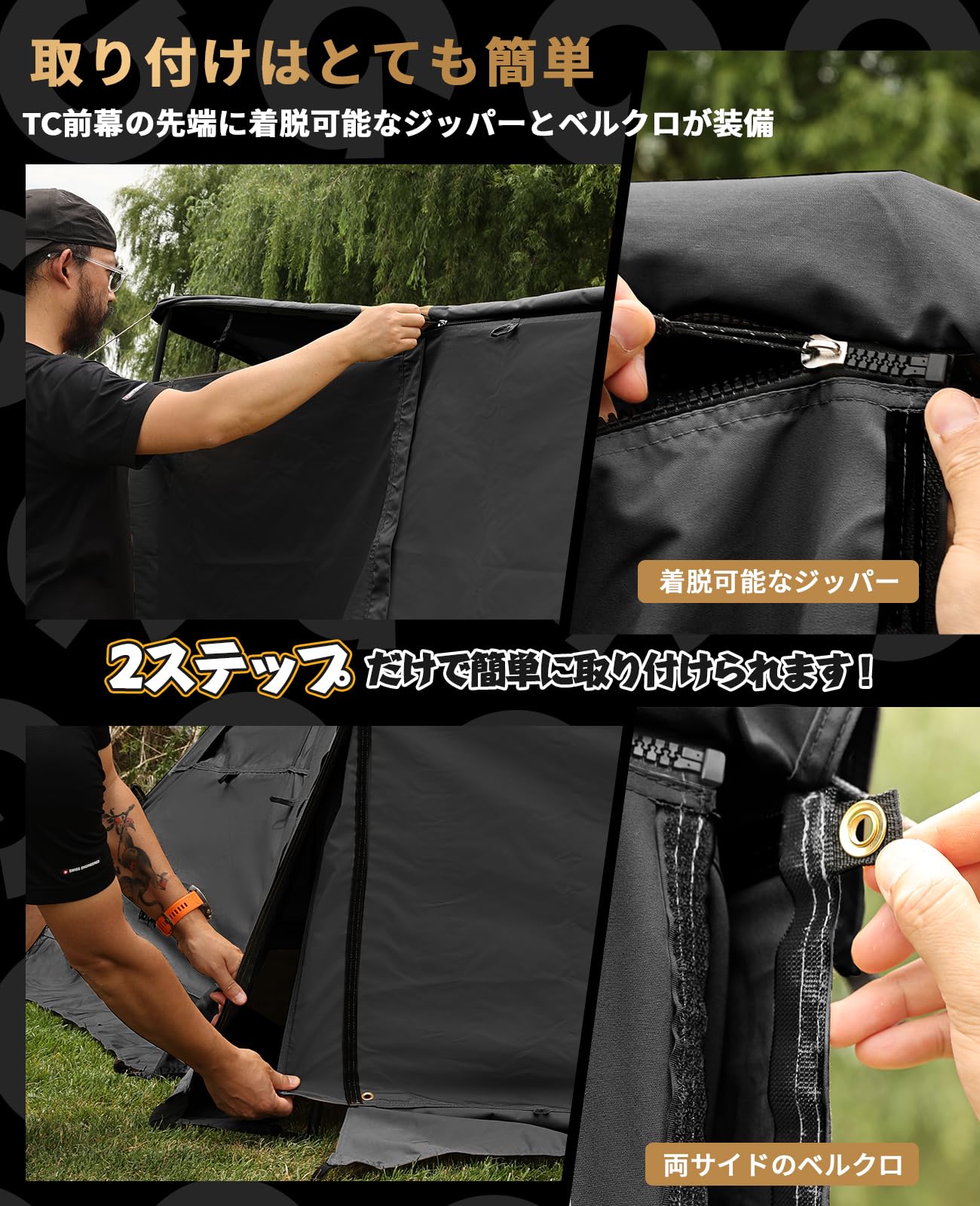 Go Glamping G・G PUP 2.0 TC Amazon.co.jp: GOGlamping G PUP 2.0 Pap Tent Exclusive Front