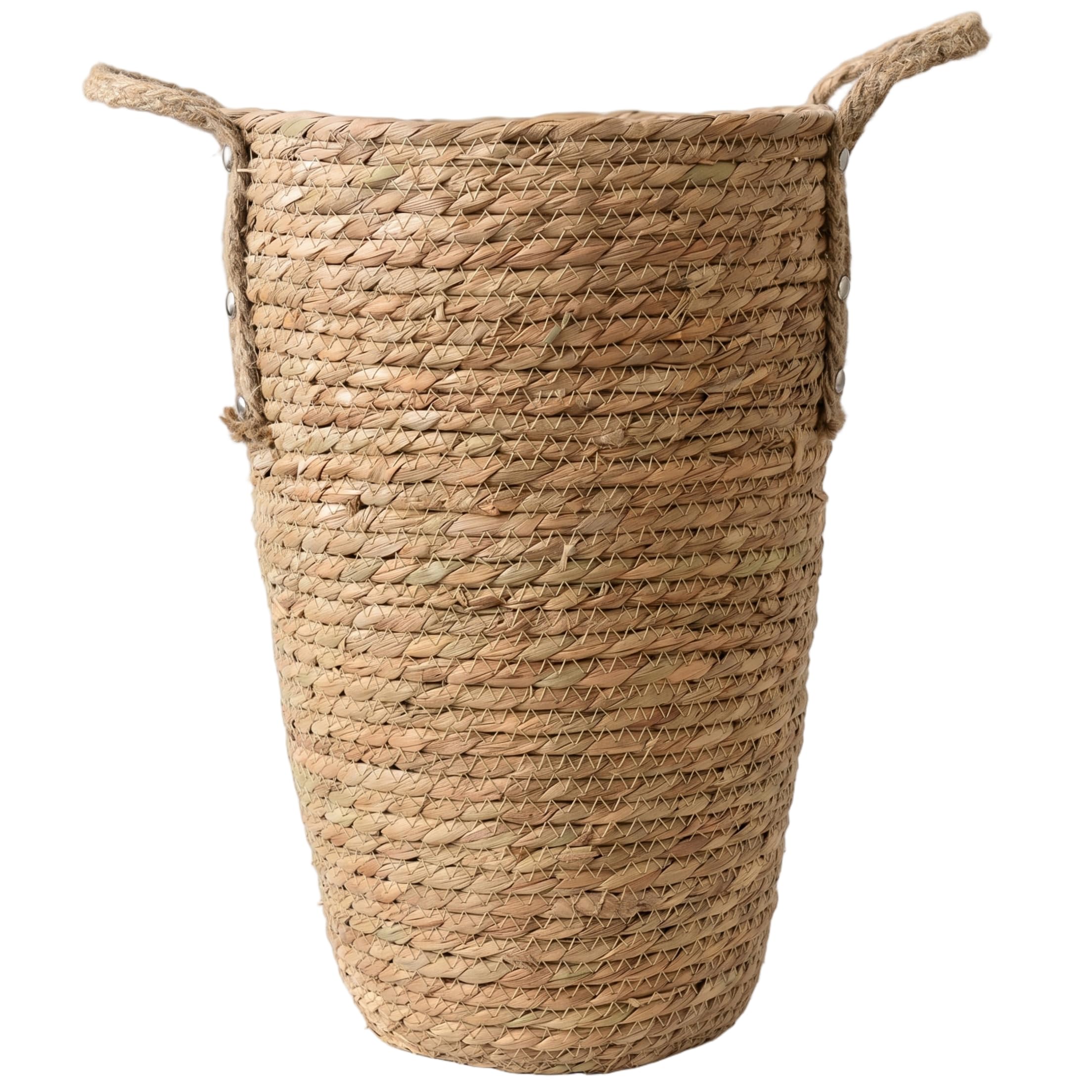 BeVistoso Wicker Vase, Decorative Tall Wicker Flower Vase, Hand-woven Natural Straw Rattan Flower Vases With Handles For Dried Flowers, Large, Woven