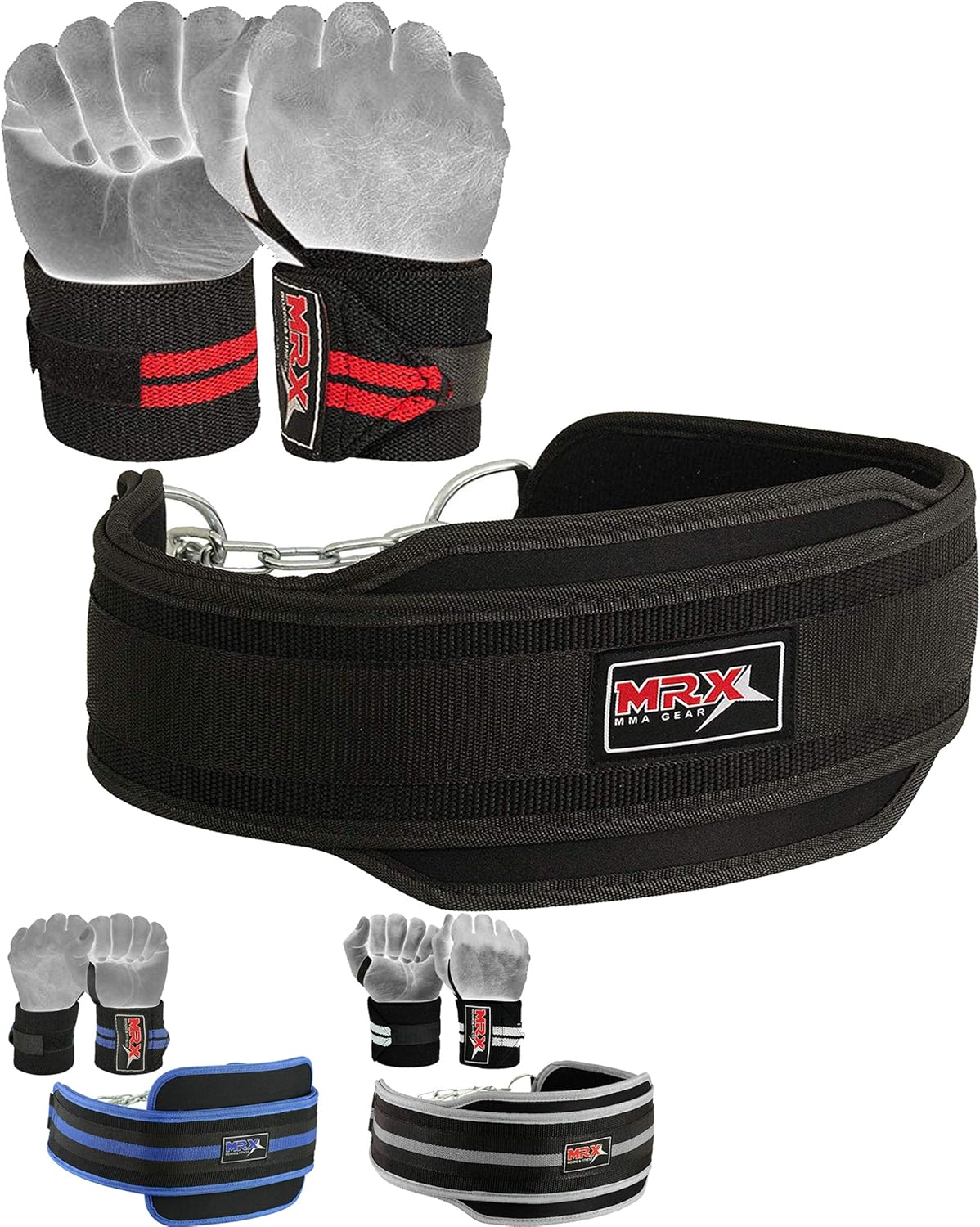 Weight Lifting Dipping Belt Best Weight Belt with Chain Ideal Pull Up Dip Belt + Free Hand Wraps