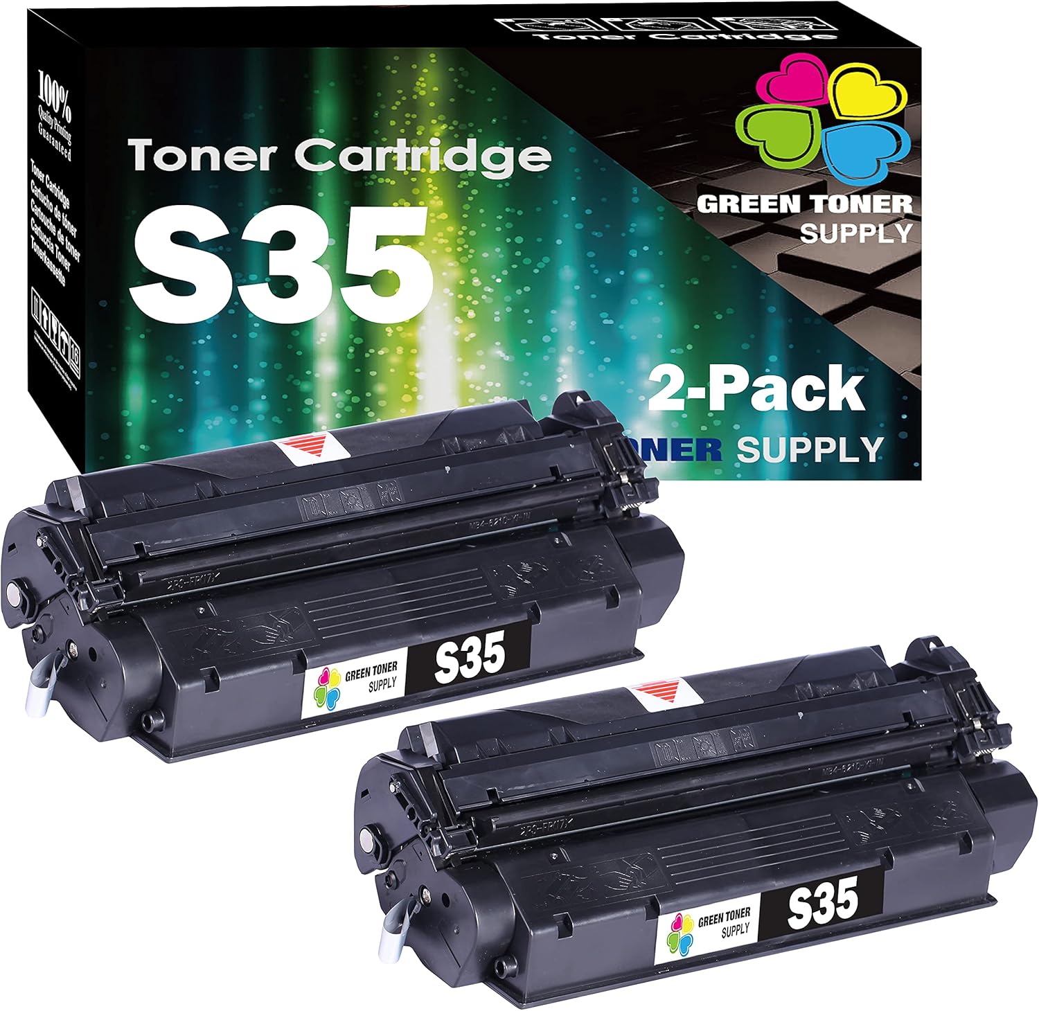 Compatible for Canon S35 Toner Cartridge (2xBlack) Work in imageClass D300 D320 D340 D360 D383 FAXPHONE L170 L400 Class 310 510 PC310 PC-D320 D340 Printer