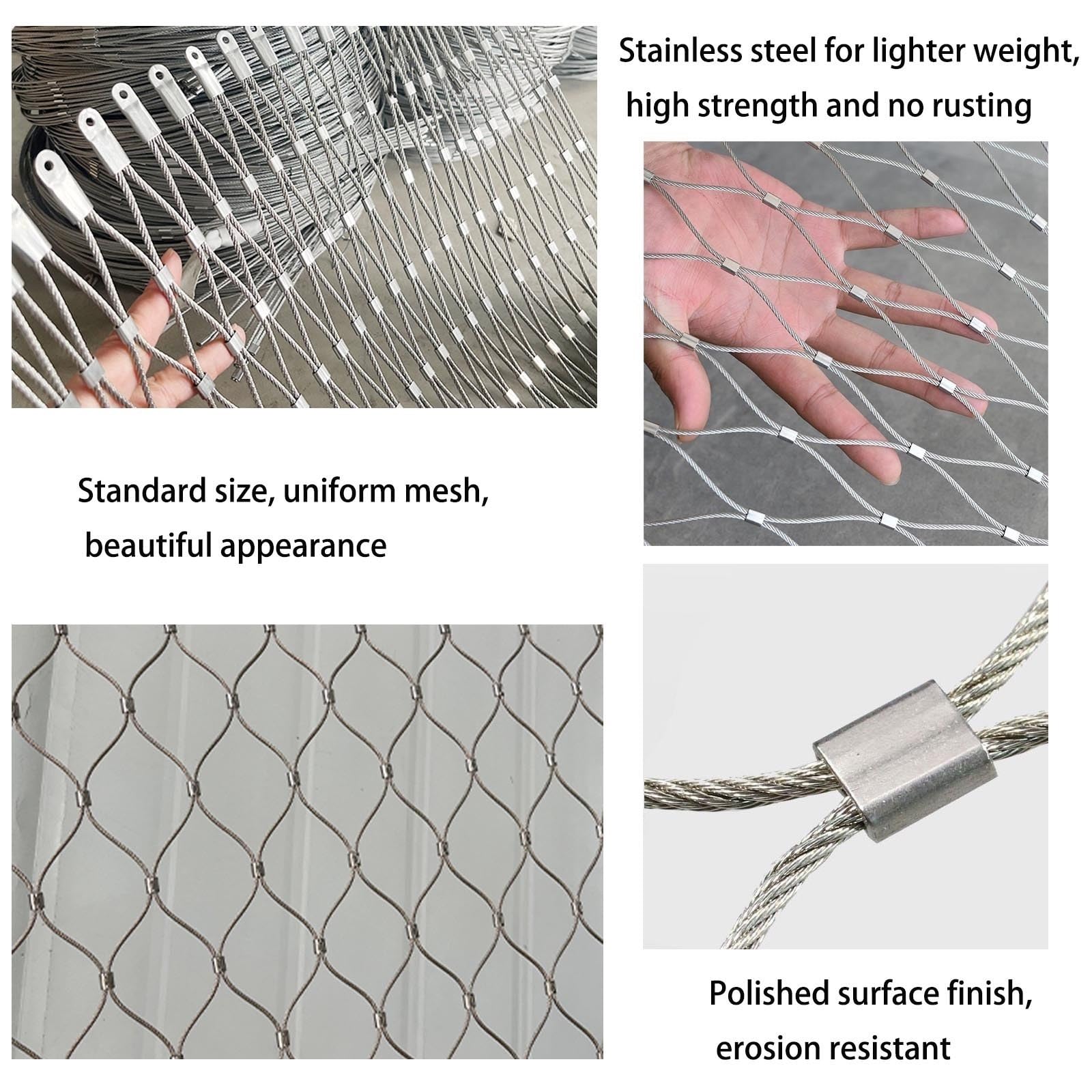 304 Mesh Fence Rete Rete Rete di Protezione Gatto Rete di Protezione per Balconi Reced e ry Net Fence Animal Ber4cm Size