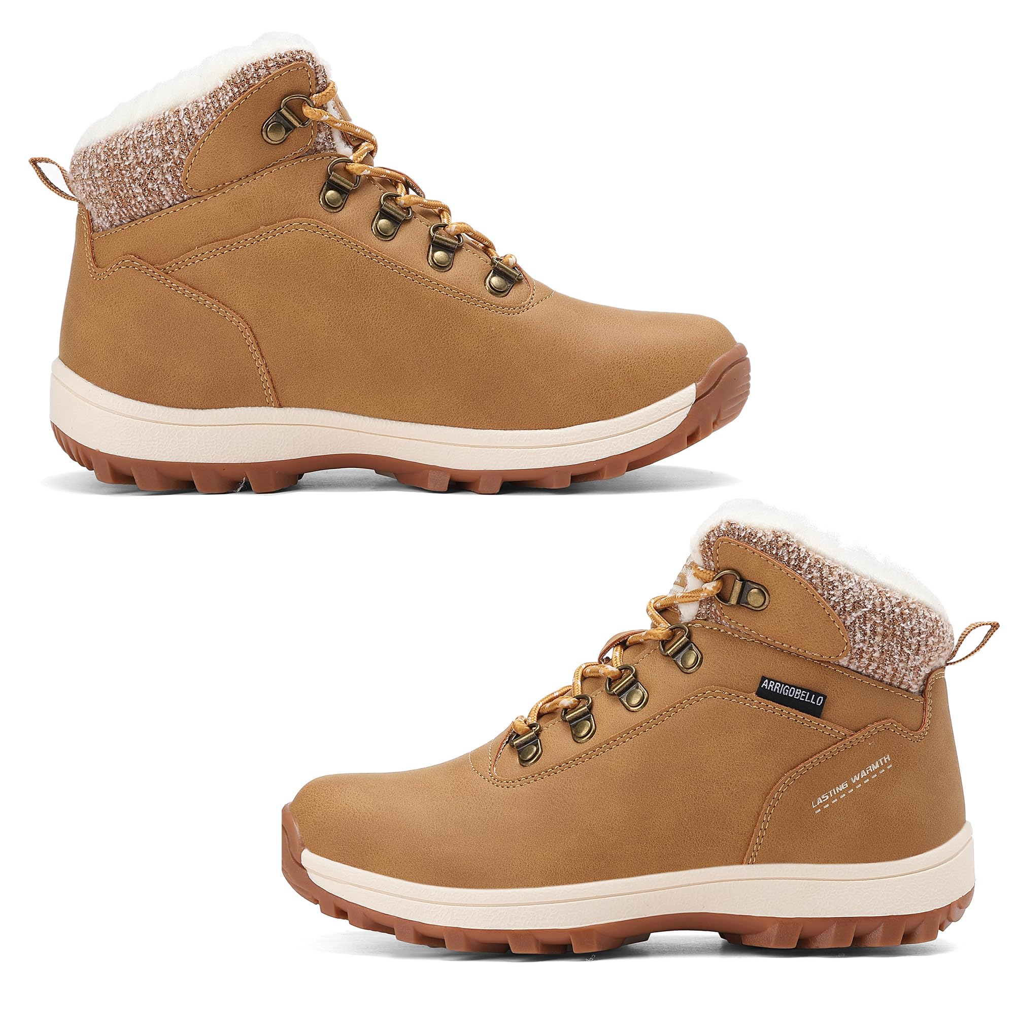 ARRIGO BELLO Scarpe Neve Scarponcini Donna invernali Antiscivolo Comode Caldi Foderati Snow Boots Outdoor Trekking Stivali Taglia 36-41