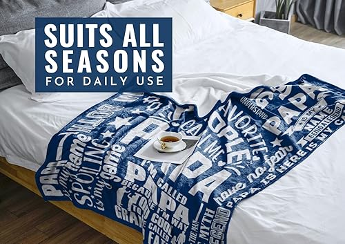 Miniatura 6 de InnoBeta Regalos para papá de nietos, nietos, regalos para abuelo, manta de sofá para abuelo, regalos de nietas y nietos para el día del padre,